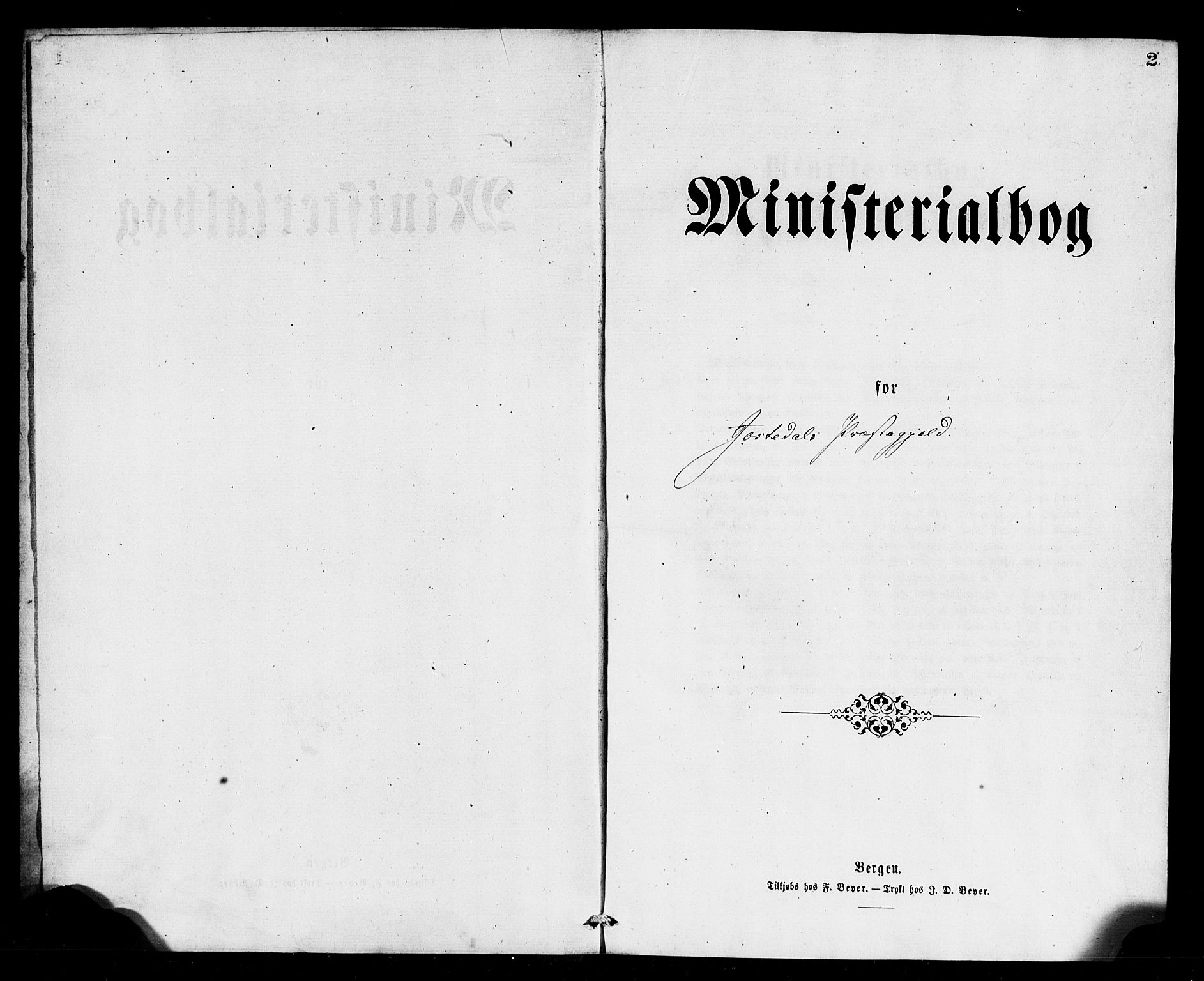 Jostedal sokneprestembete, SAB/A-80601/H/Haa/Haaa/L0010: Parish register (official) no. A 10, 1864-1886, p. 2