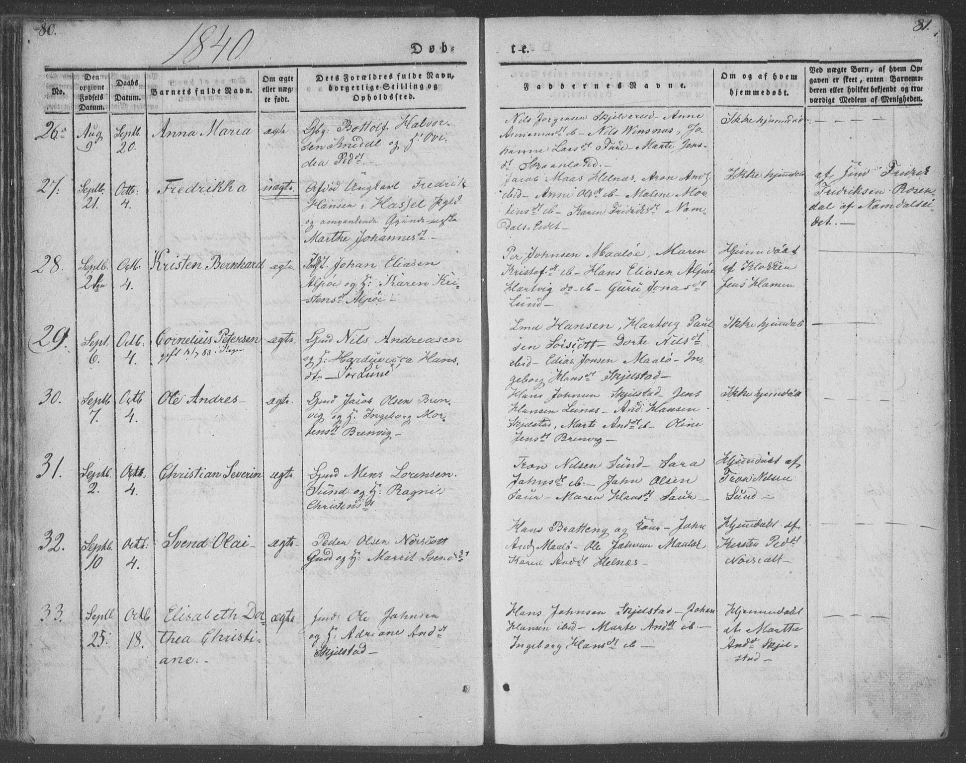 Ministerialprotokoller, klokkerbøker og fødselsregistre - Nordland, SAT/A-1459/855/L0799: Parish register (official) no. 855A07, 1834-1852, p. 80-81