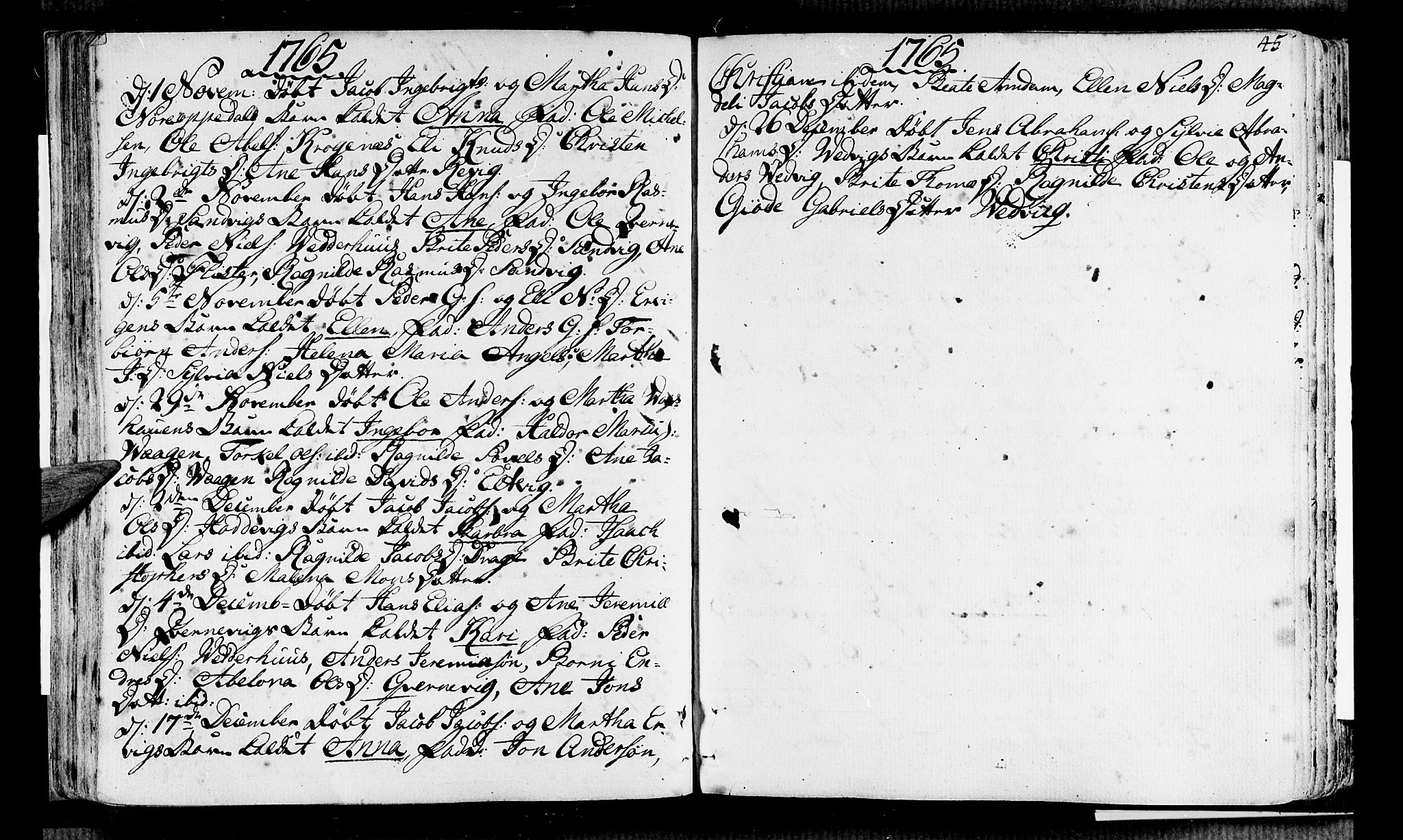 Selje sokneprestembete, AV/SAB-A-99938/H/Ha/Haa/Haaa: Parish register (official) no. A 5, 1760-1782, p. 45