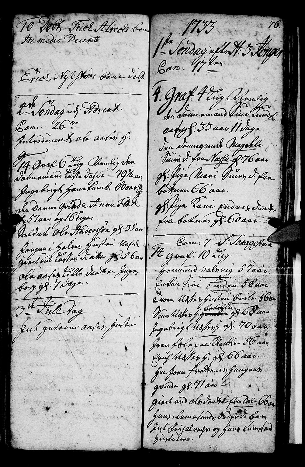 Vik sokneprestembete, SAB/A-81501: Parish register (official) no. A 1 /2, 1727-1739, p. 76