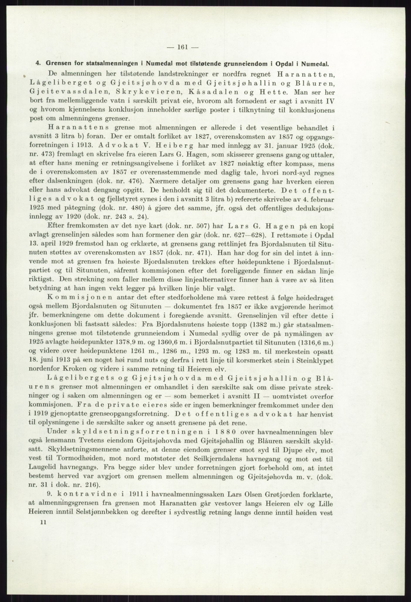 Høyfjellskommisjonen, AV/RA-S-1546/X/Xa/L0001: Nr. 1-33, 1909-1953, p. 1143