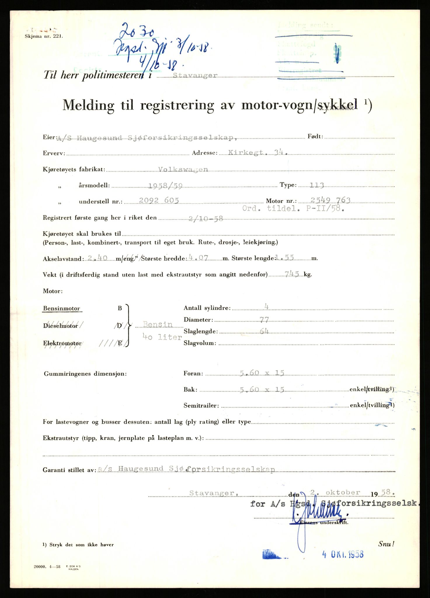 Stavanger trafikkstasjon, AV/SAST-A-101942/0/F/L0006: L-1700 - L-2149, 1930-1971, p. 1403