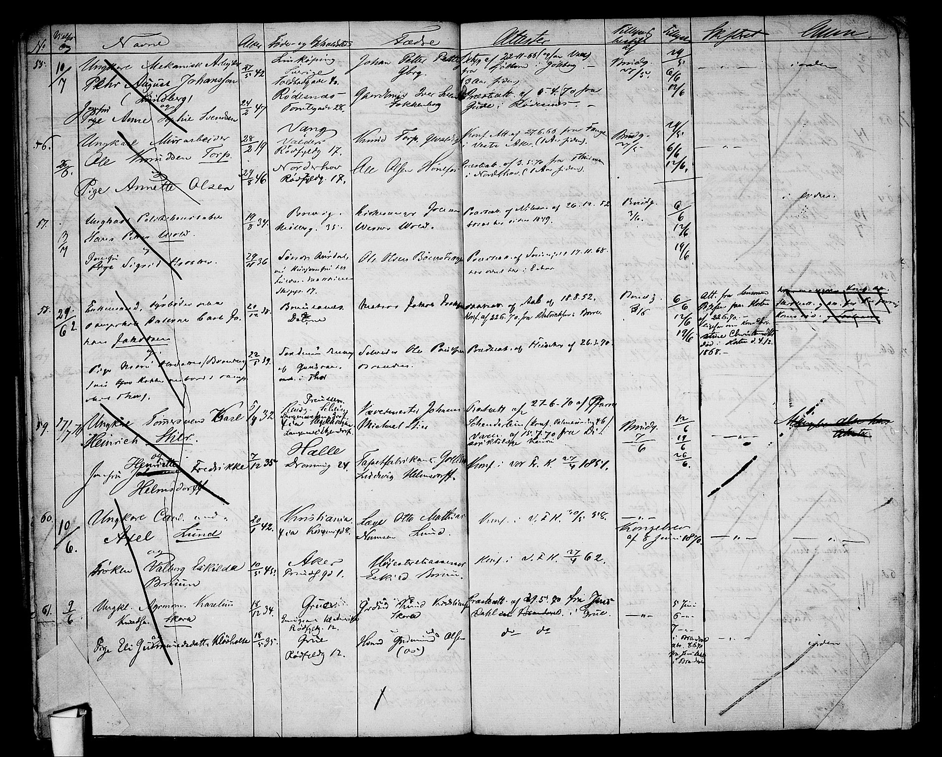 Oslo domkirke Kirkebøker, AV/SAO-A-10752/H/Ha/L0002: Banns register no. 2, 1860-1870