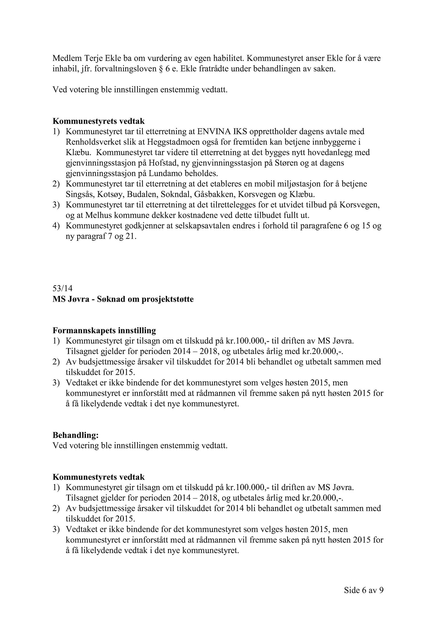 Klæbu Kommune, TRKO/KK/01-KS/L007: Kommunestyret - Møtedokumenter, 2014, p. 1655