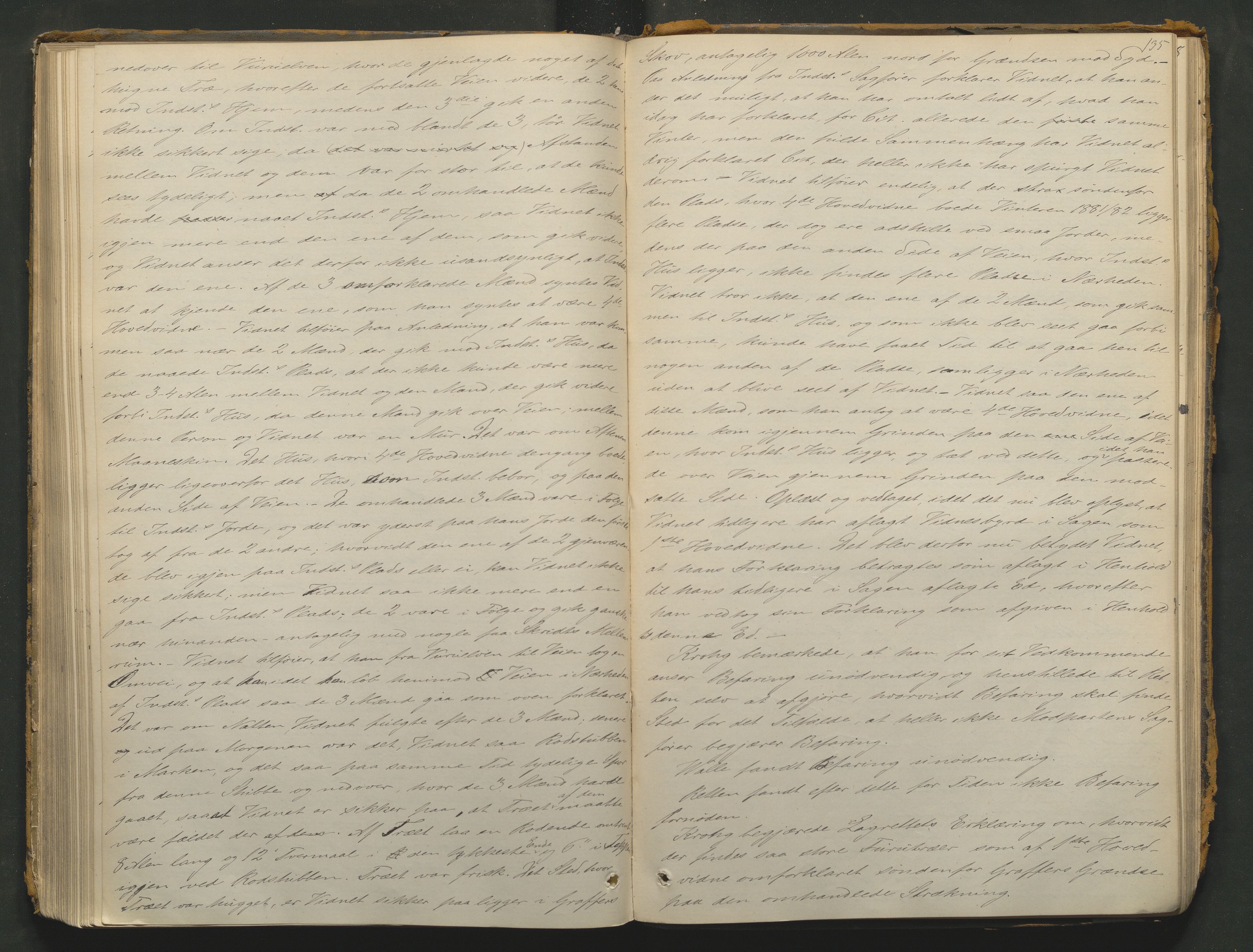 Nord-Gudbrandsdal tingrett, AV/SAH-TING-002/G/Gc/Gcb/L0004: Ekstrarettsprotokoll for åstedssaker, 1876-1887, p. 134b-135a