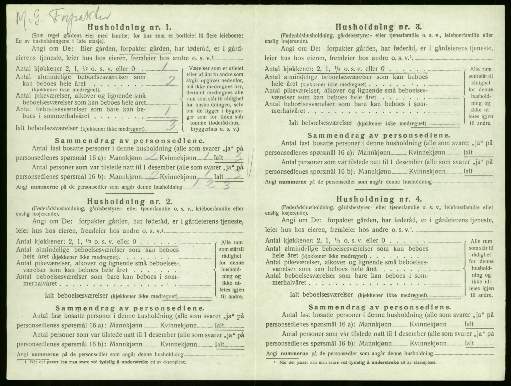 SAKO, 1920 census for Sem, 1920, p. 721