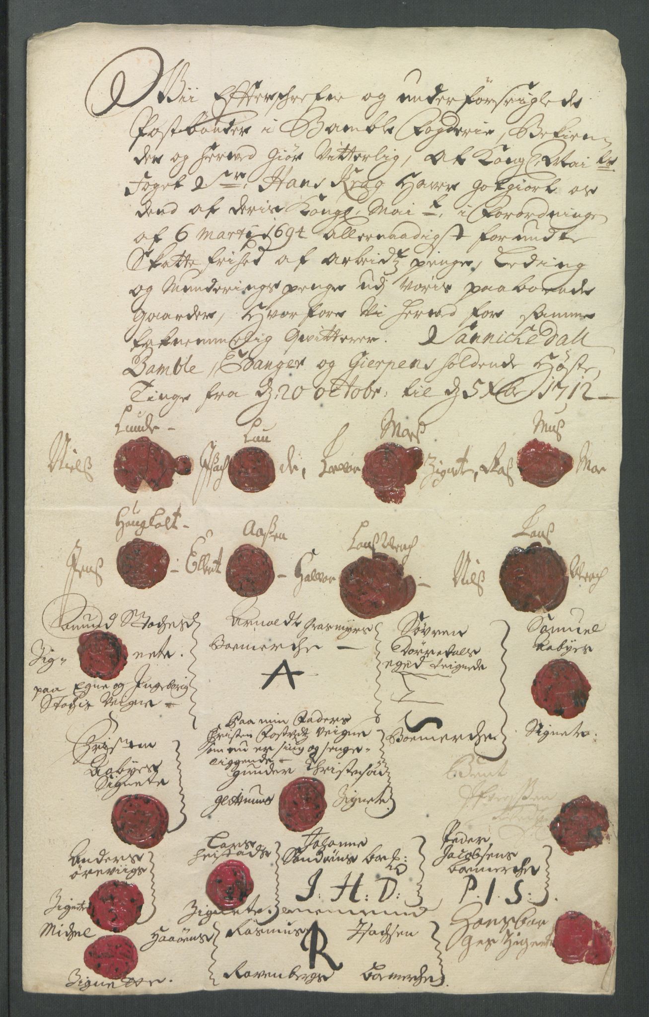 Rentekammeret inntil 1814, Reviderte regnskaper, Fogderegnskap, AV/RA-EA-4092/R36/L2123: Fogderegnskap Øvre og Nedre Telemark og Bamble, 1712, p. 292