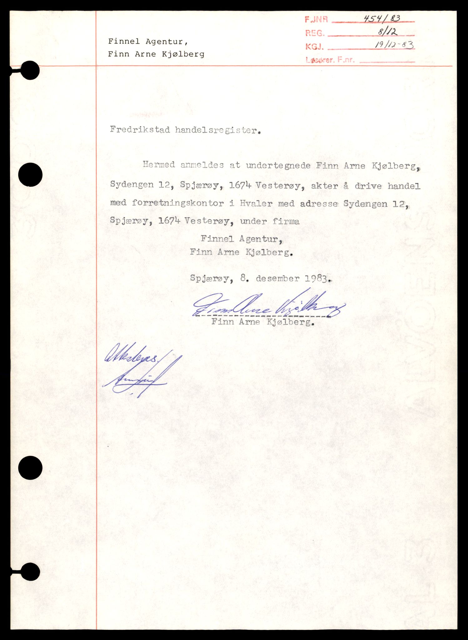 Fredrikstad tingrett, AV/SAT-A-10473/K/Ka/Kab/L0002: Enkeltmannsforetak, F-K, 1944-1990, p. 29