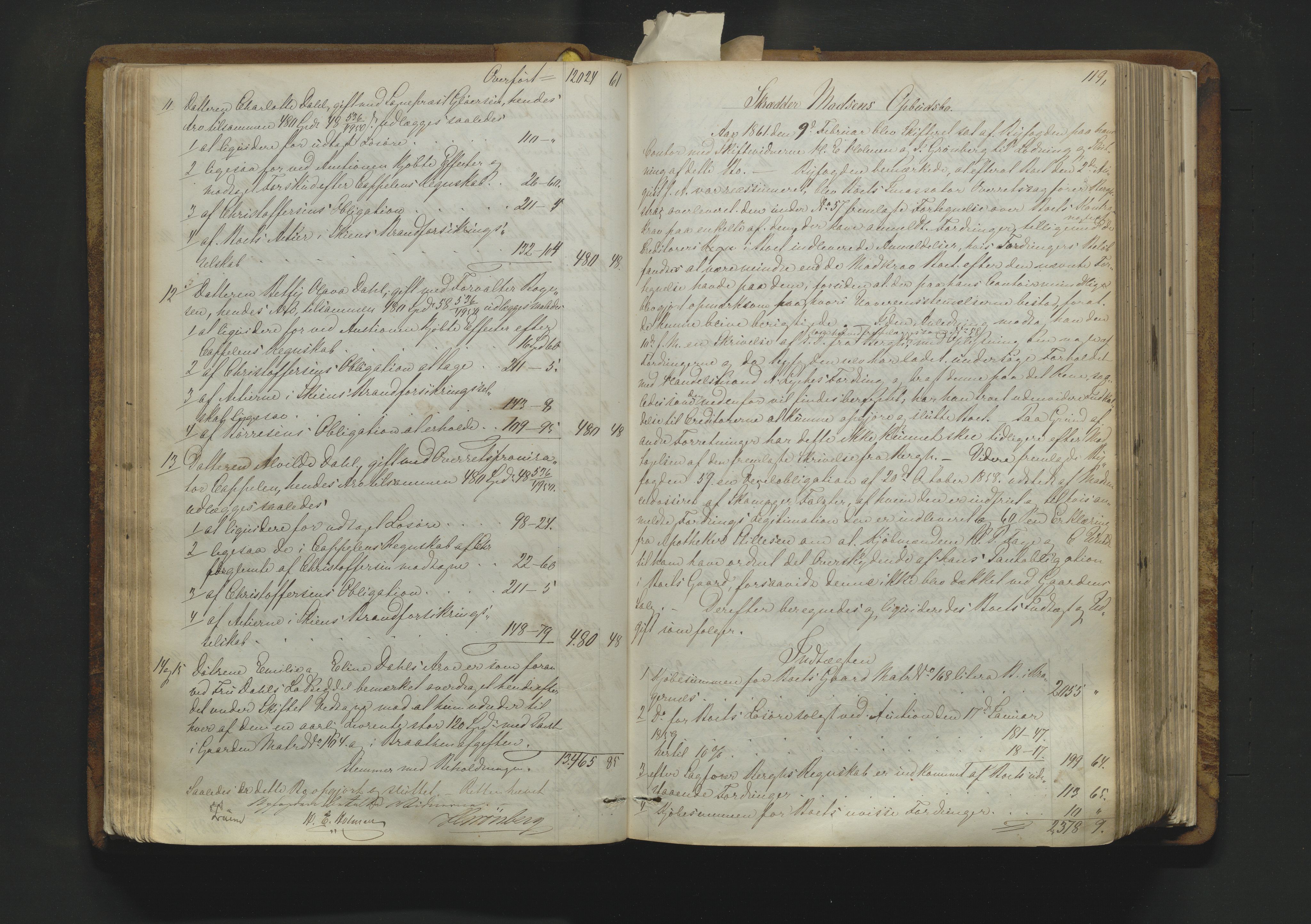Drammen byfogd, AV/SAKO-A-222/H/Hb/Hbd/Hbda/L0002: Skifteutlodningsprotokoll., 1855-1872, p. 119