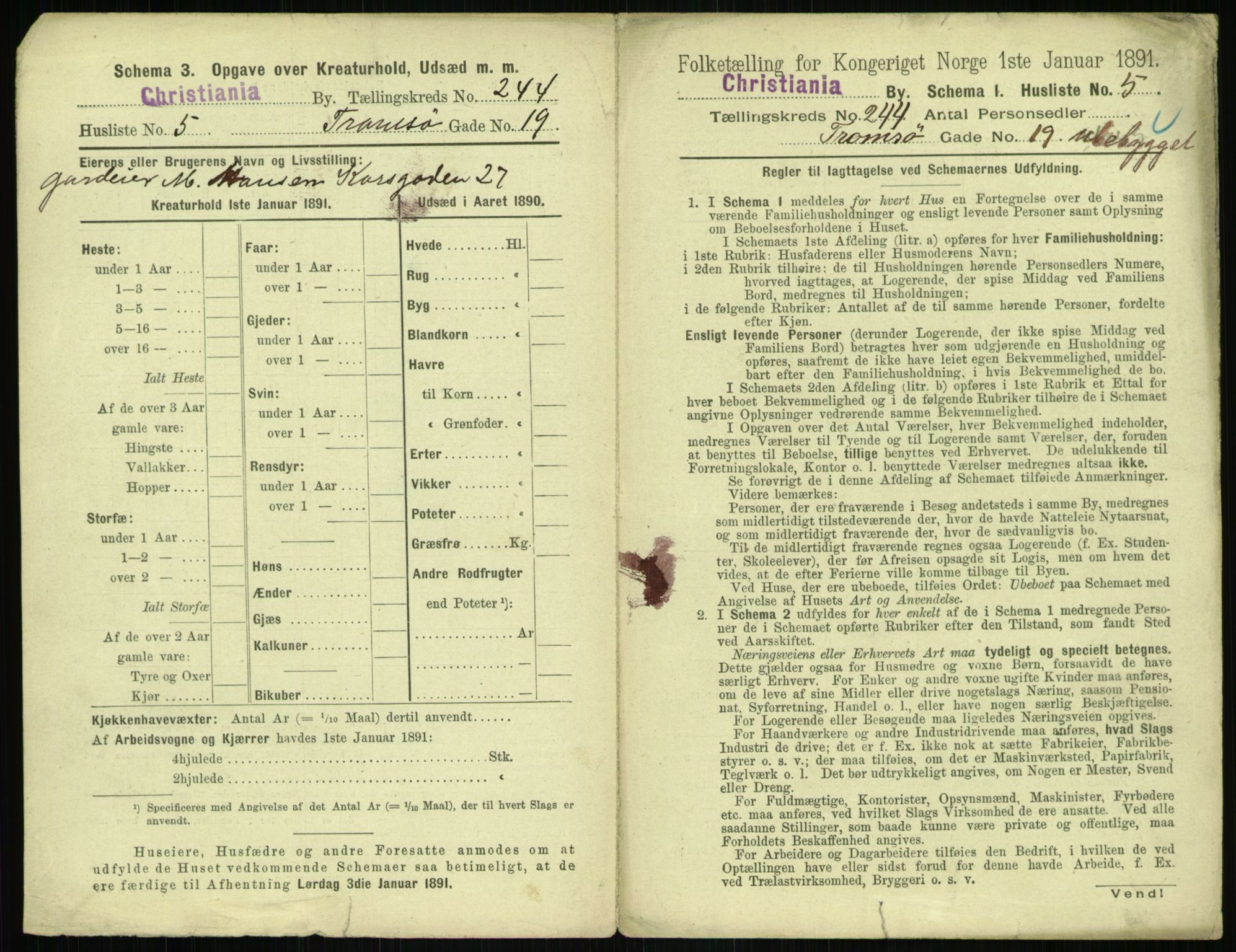 RA, 1891 census for 0301 Kristiania, 1891, p. 148402