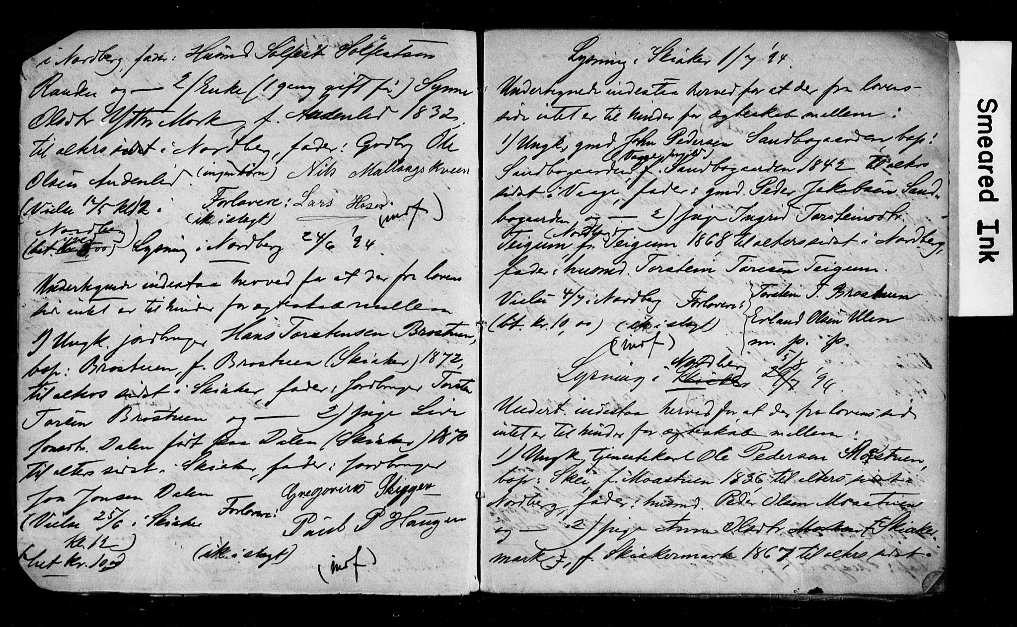 Skjåk prestekontor, AV/SAH-PREST-072/I/Ie: Banns register no. II 4A, 1893-1901