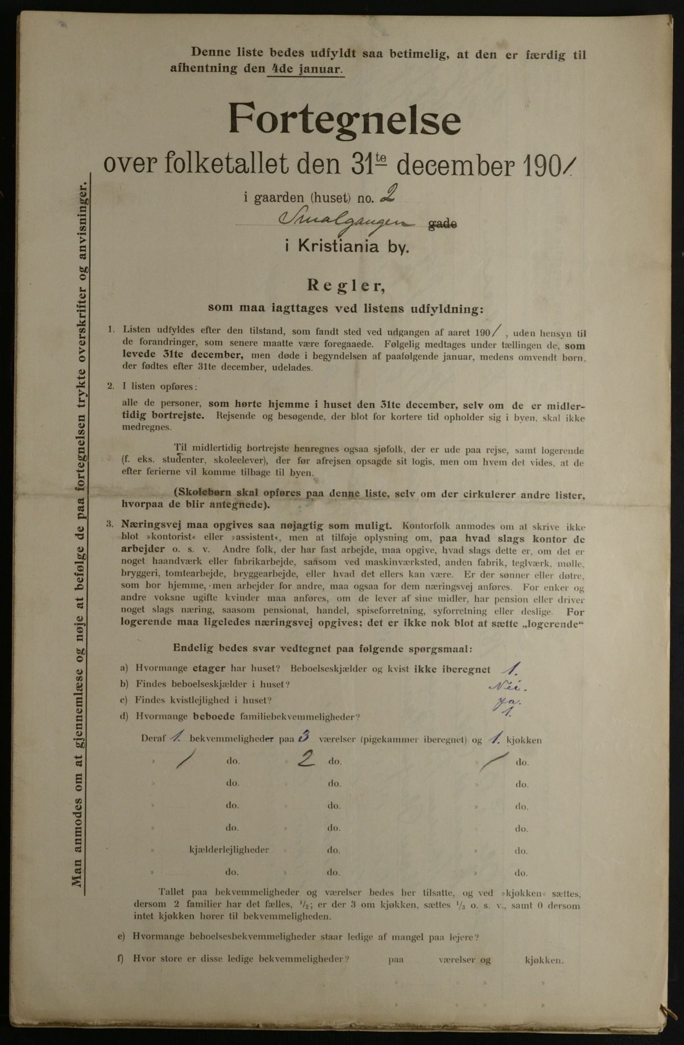 OBA, Municipal Census 1901 for Kristiania, 1901, p. 14930