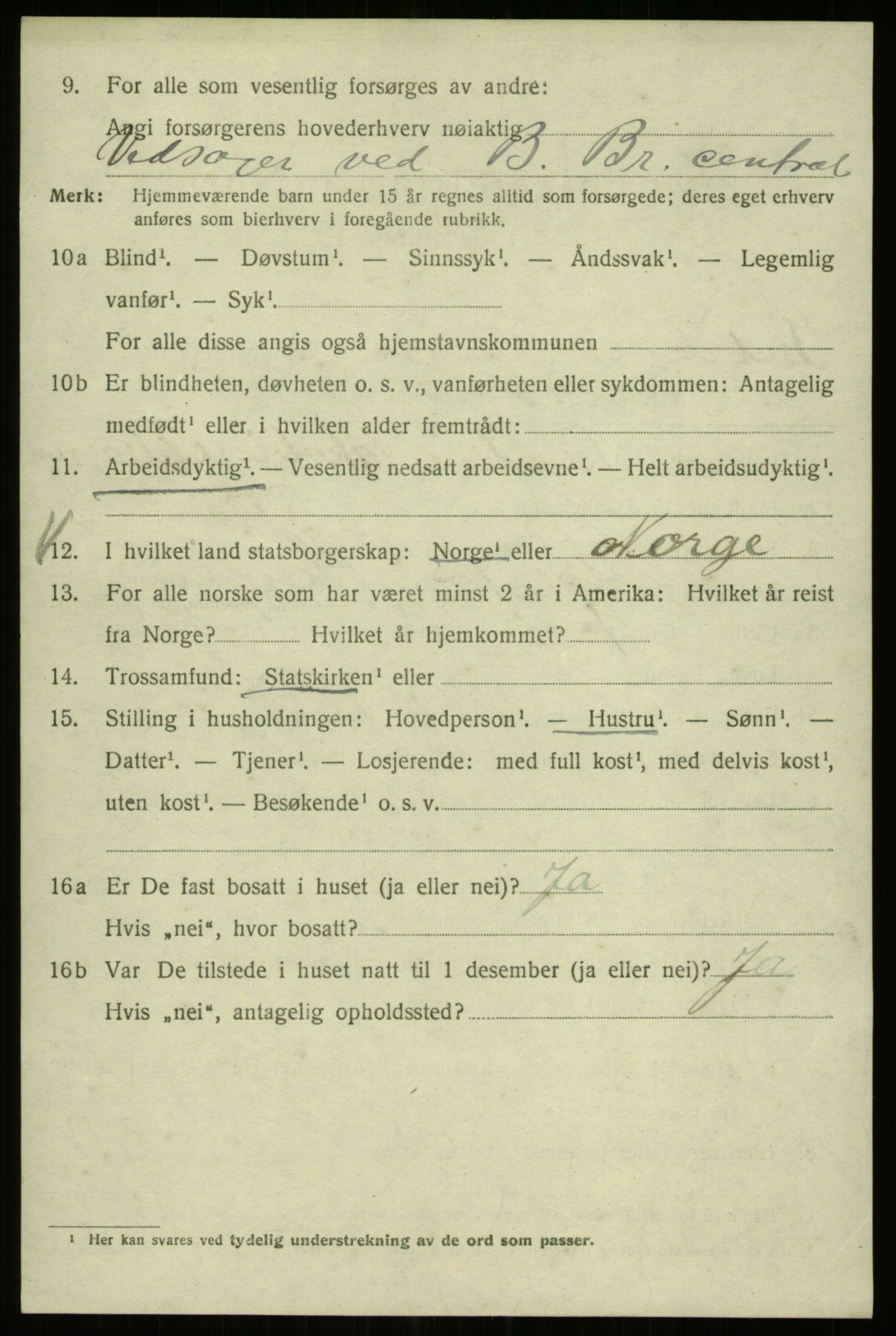 SAB, 1920 census for Bergen, 1920, p. 235635