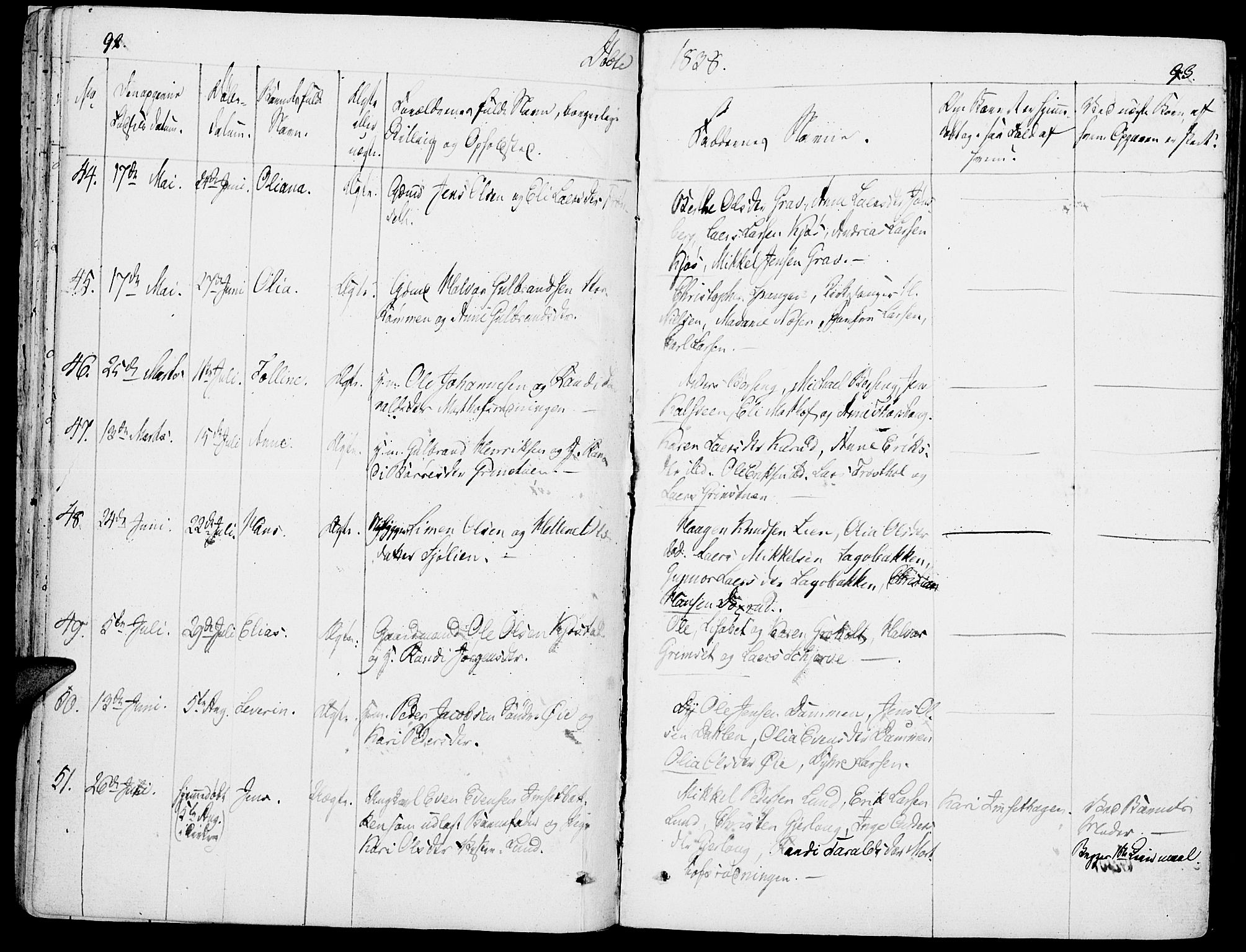 Løten prestekontor, AV/SAH-PREST-022/K/Ka/L0006: Parish register (official) no. 6, 1832-1849, p. 92-93