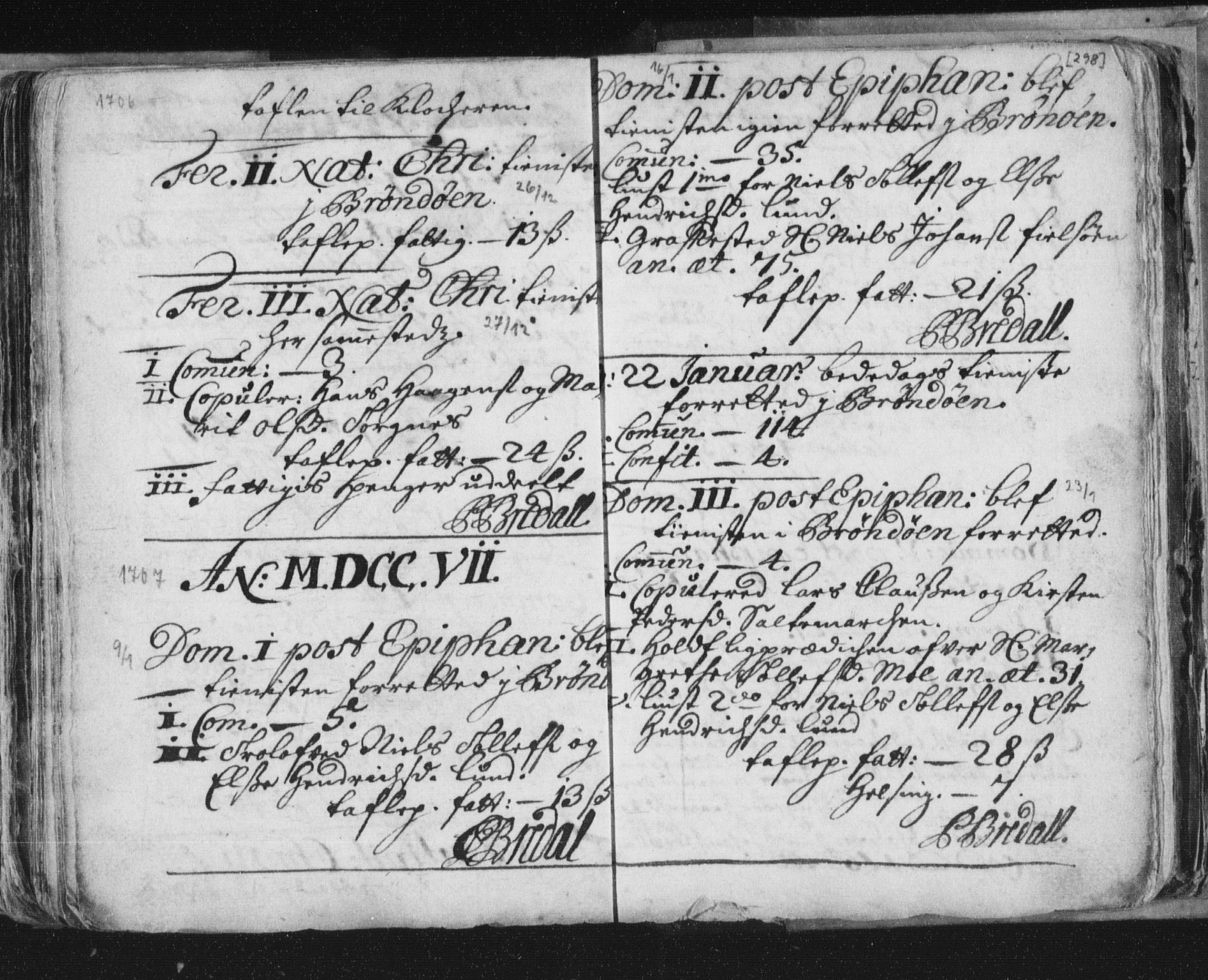 Ministerialprotokoller, klokkerbøker og fødselsregistre - Nordland, SAT/A-1459/813/L0192: Parish register (official) no. 813A02, 1677-1718, p. 298