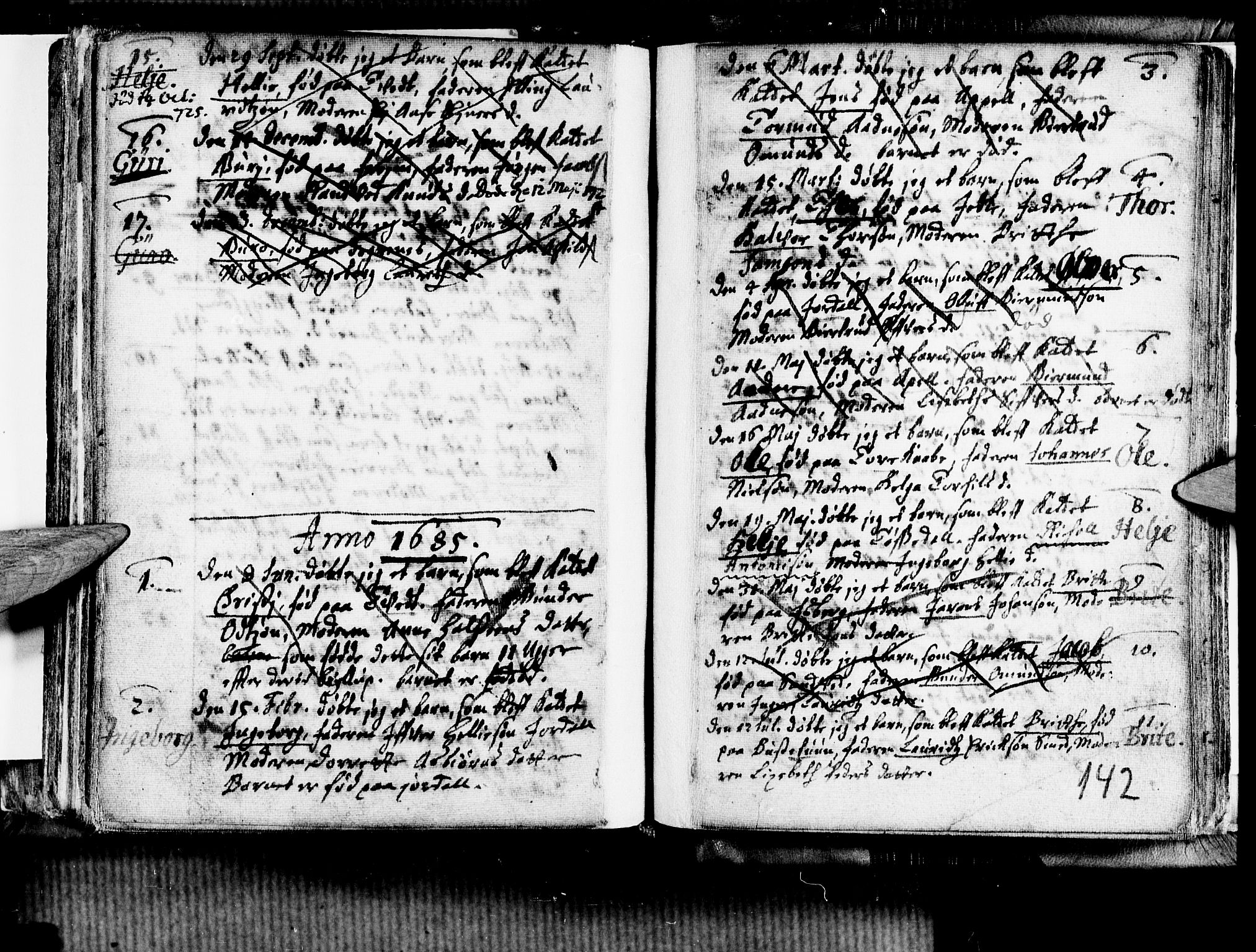 Ullensvang sokneprestembete, SAB/A-78701/H/Haa: Parish register (official) no. A 1 /3, 1676-1719, p. 142