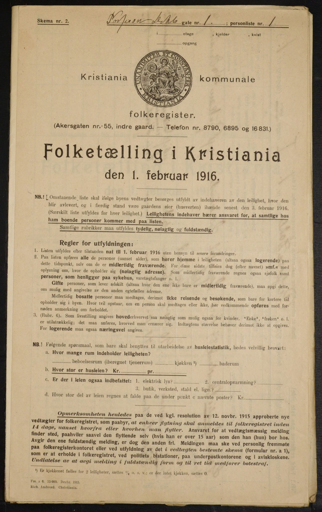 OBA, Municipal Census 1916 for Kristiania, 1916, p. 83617