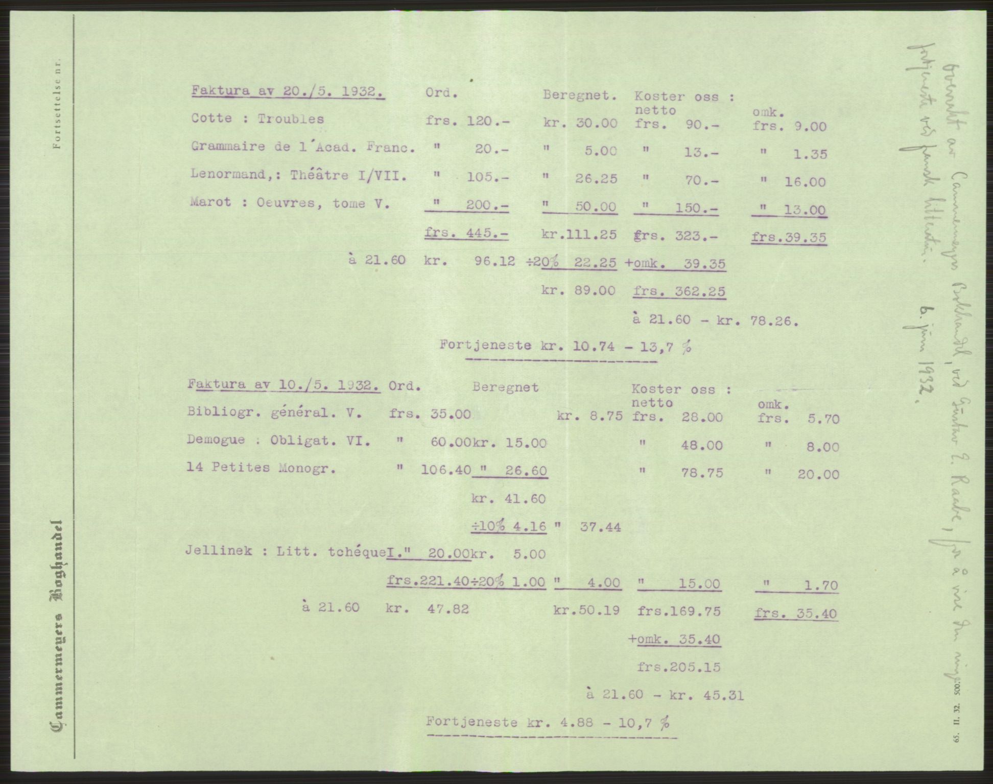 Universitetsbiblioteket i Oslo, AV/RA-S-4102/E/Ea/L0001: --, 1918-1956, p. 3