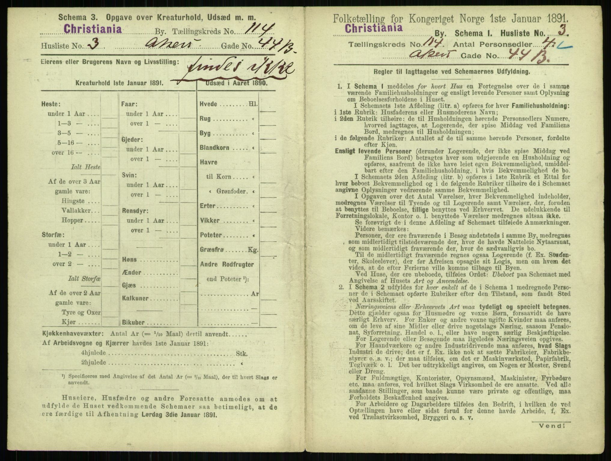 RA, 1891 census for 0301 Kristiania, 1891, p. 60686