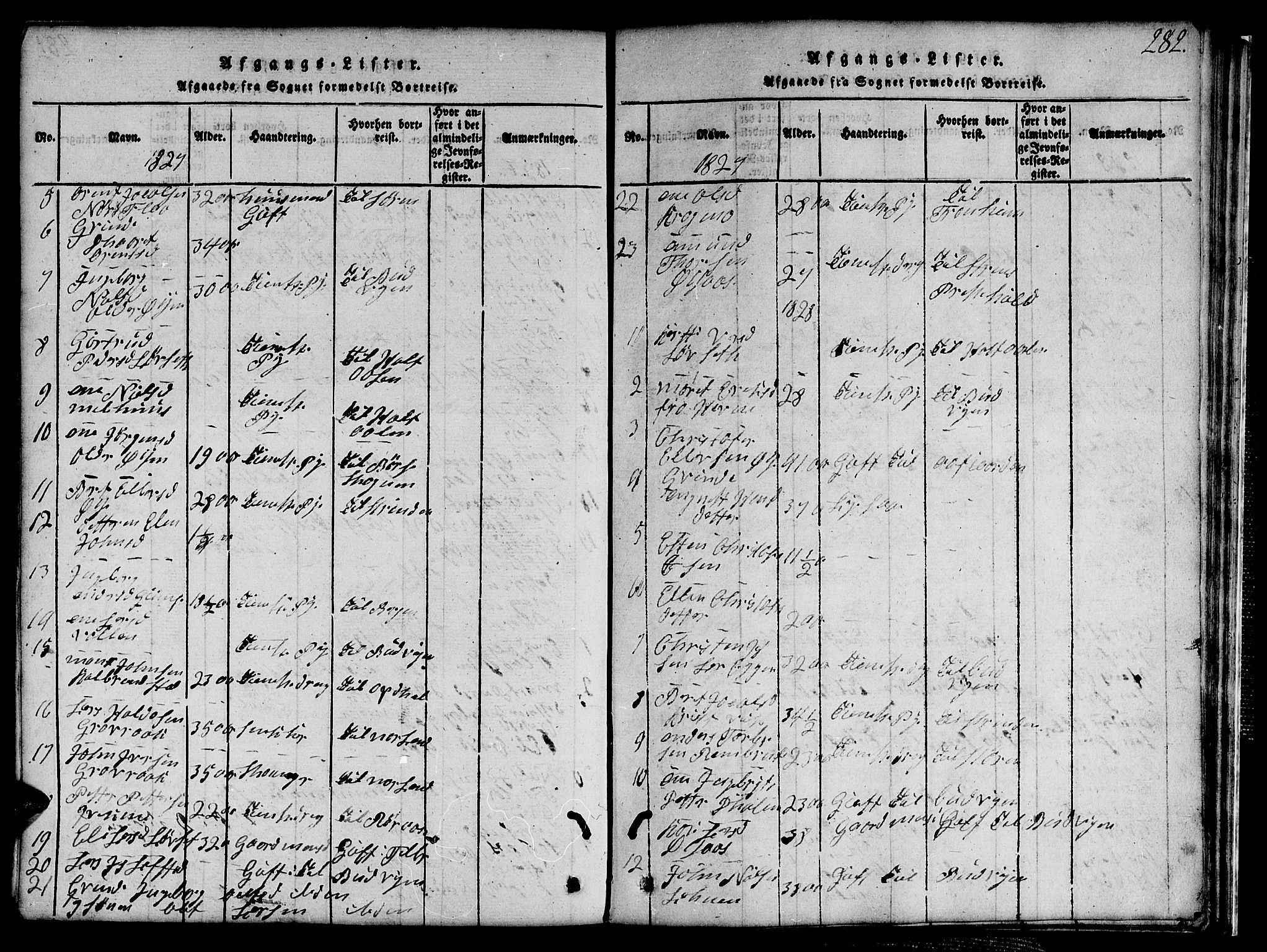 Ministerialprotokoller, klokkerbøker og fødselsregistre - Sør-Trøndelag, SAT/A-1456/691/L1092: Parish register (copy) no. 691C03, 1816-1852, p. 282
