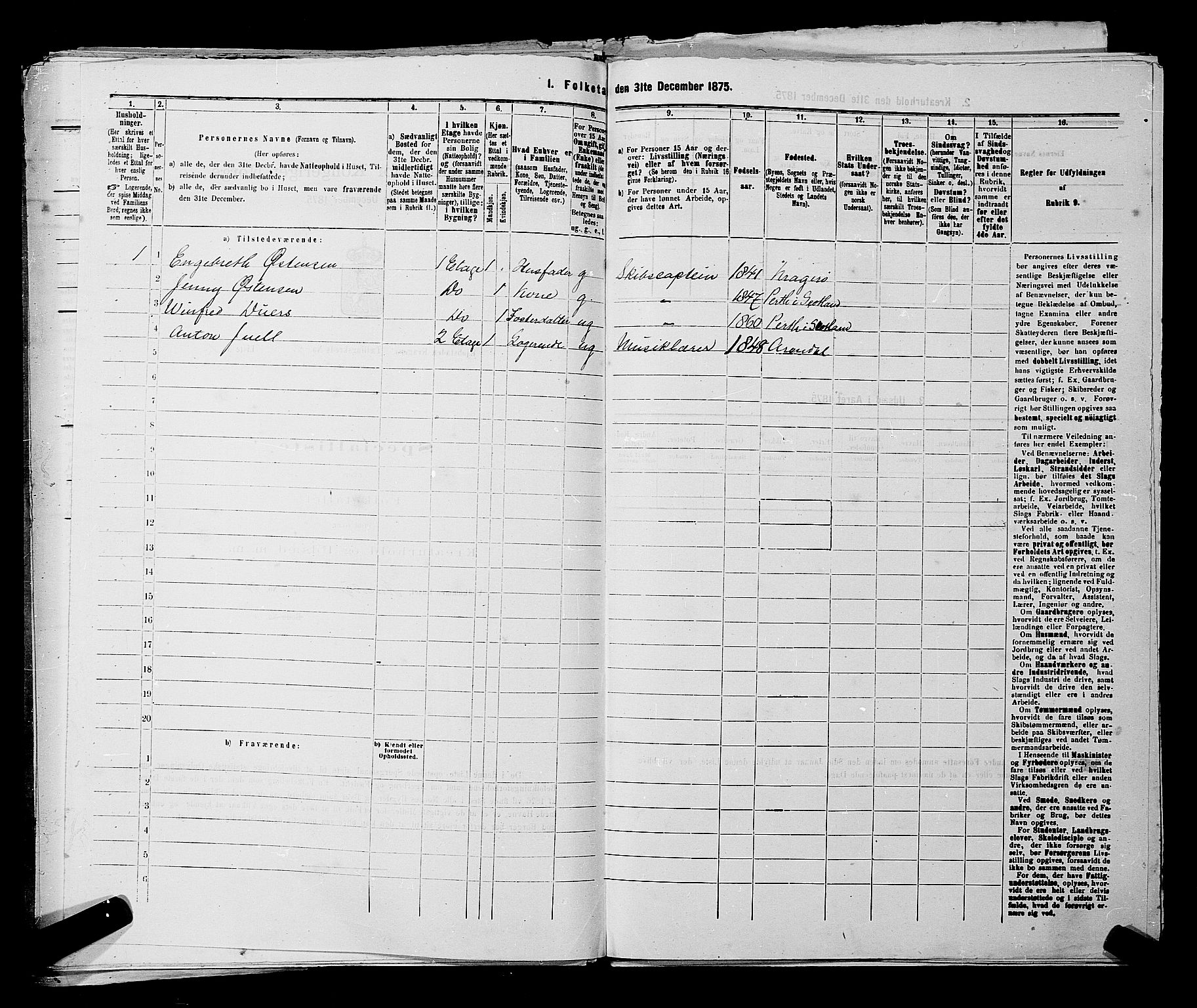 SAKO, 1875 census for 0801P Kragerø, 1875, p. 193