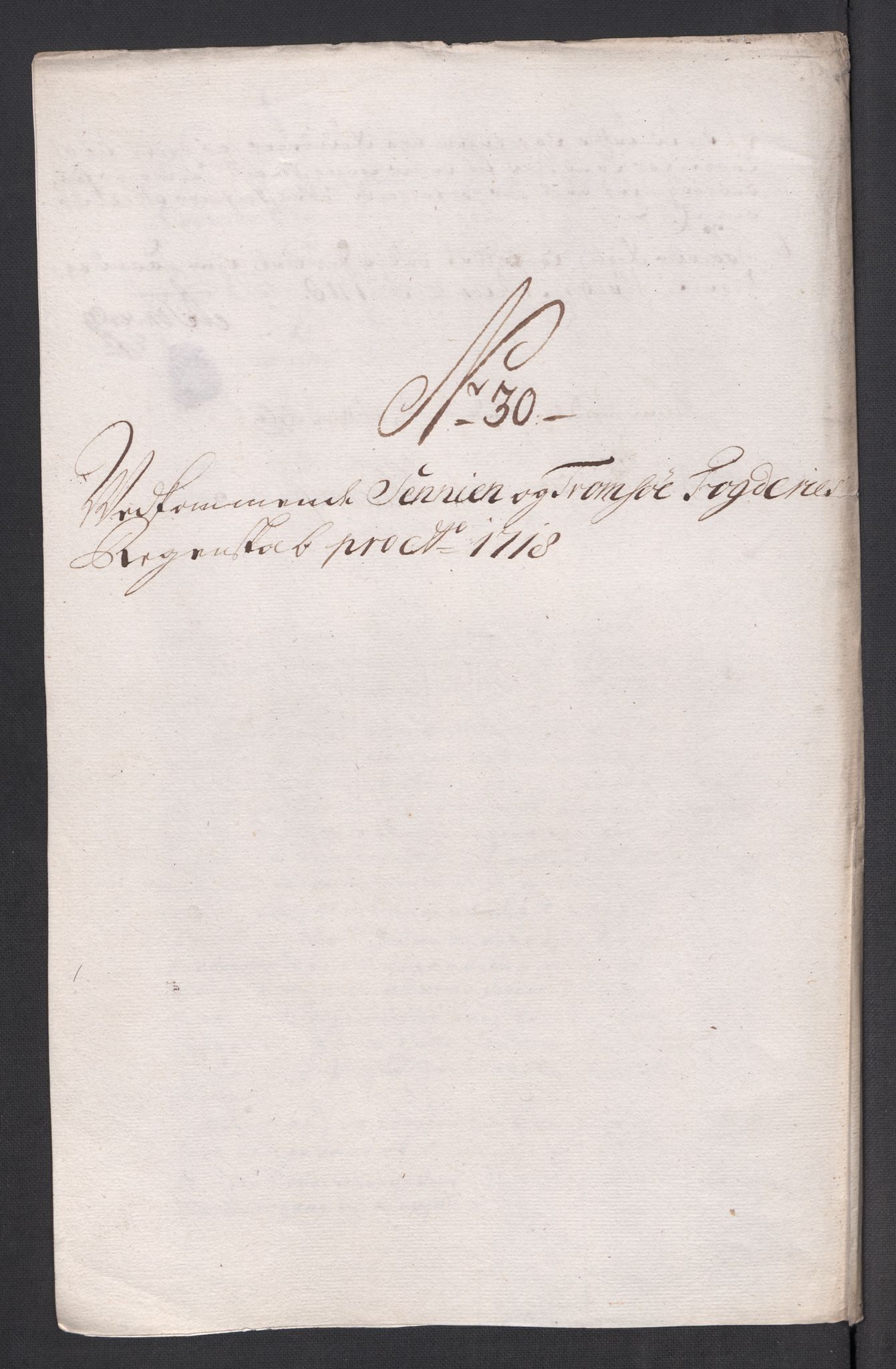 Rentekammeret inntil 1814, Reviderte regnskaper, Fogderegnskap, AV/RA-EA-4092/R68/L4764: Fogderegnskap Senja og Troms, 1718, p. 198