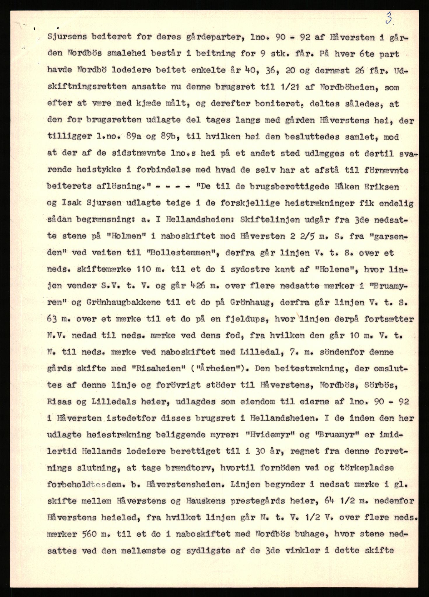 Statsarkivet i Stavanger, AV/SAST-A-101971/03/Y/Yj/L0034: Avskrifter sortert etter gårdsnavn: Helgeland i Bjerkreim - Helle nedre, 1750-1930, p. 352