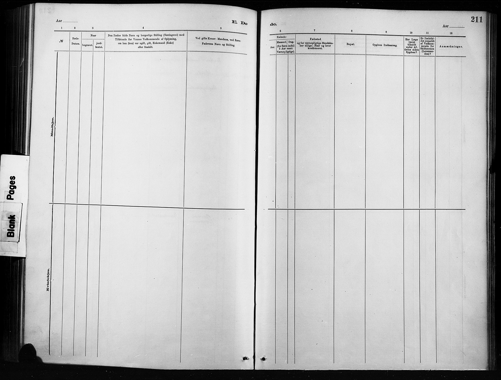 Nordre Land prestekontor, AV/SAH-PREST-124/H/Ha/Haa/L0004: Parish register (official) no. 4, 1882-1896, p. 211