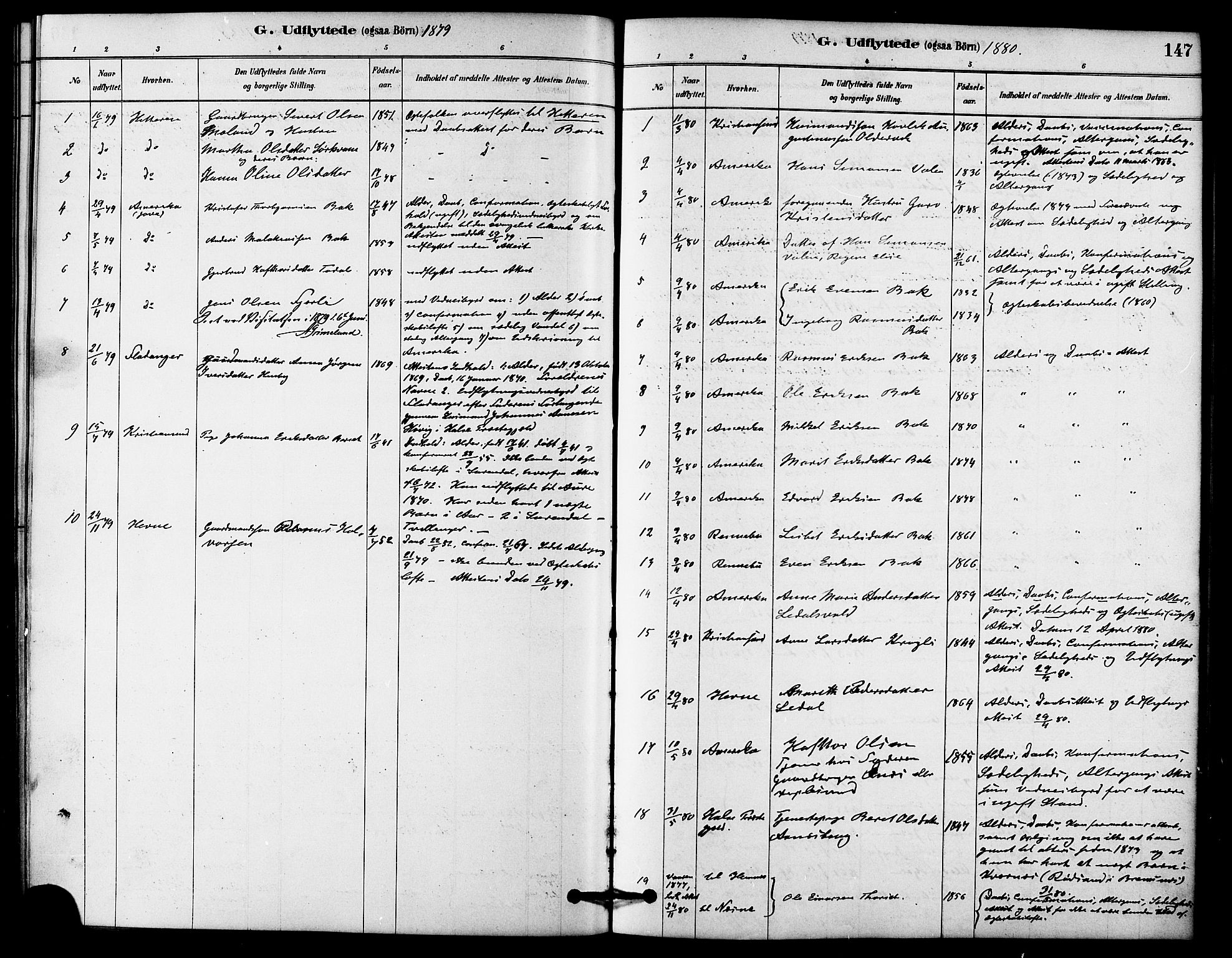 Ministerialprotokoller, klokkerbøker og fødselsregistre - Møre og Romsdal, AV/SAT-A-1454/578/L0906: Parish register (official) no. 578A05, 1878-1886, p. 147