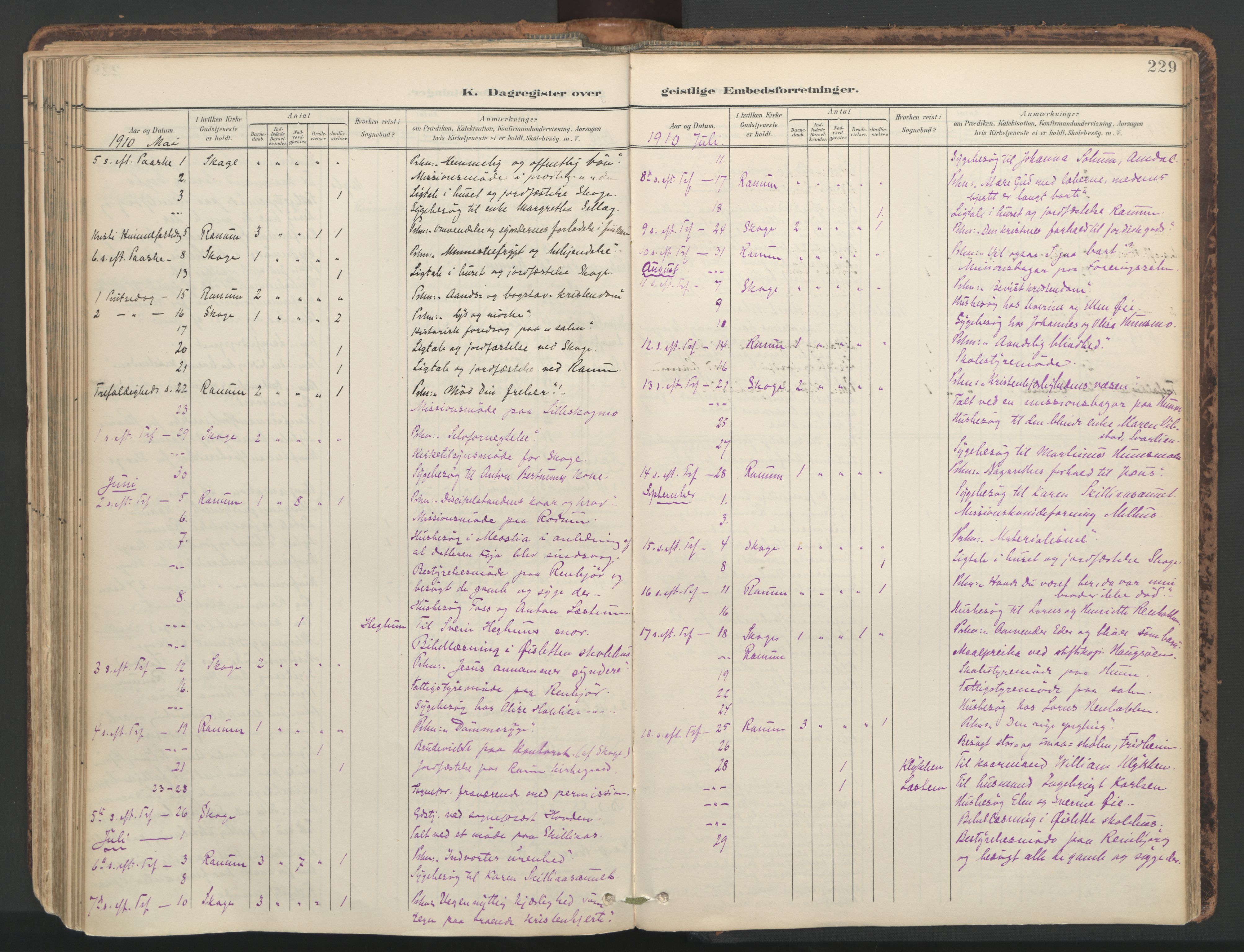 Ministerialprotokoller, klokkerbøker og fødselsregistre - Nord-Trøndelag, AV/SAT-A-1458/764/L0556: Parish register (official) no. 764A11, 1897-1924, p. 229