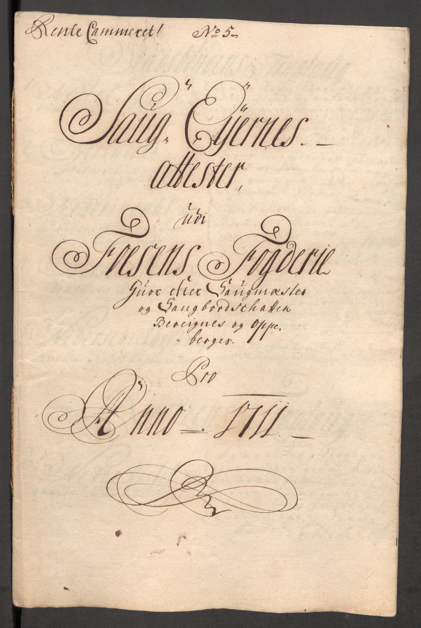 Rentekammeret inntil 1814, Reviderte regnskaper, Fogderegnskap, RA/EA-4092/R57/L3860: Fogderegnskap Fosen, 1711, p. 88