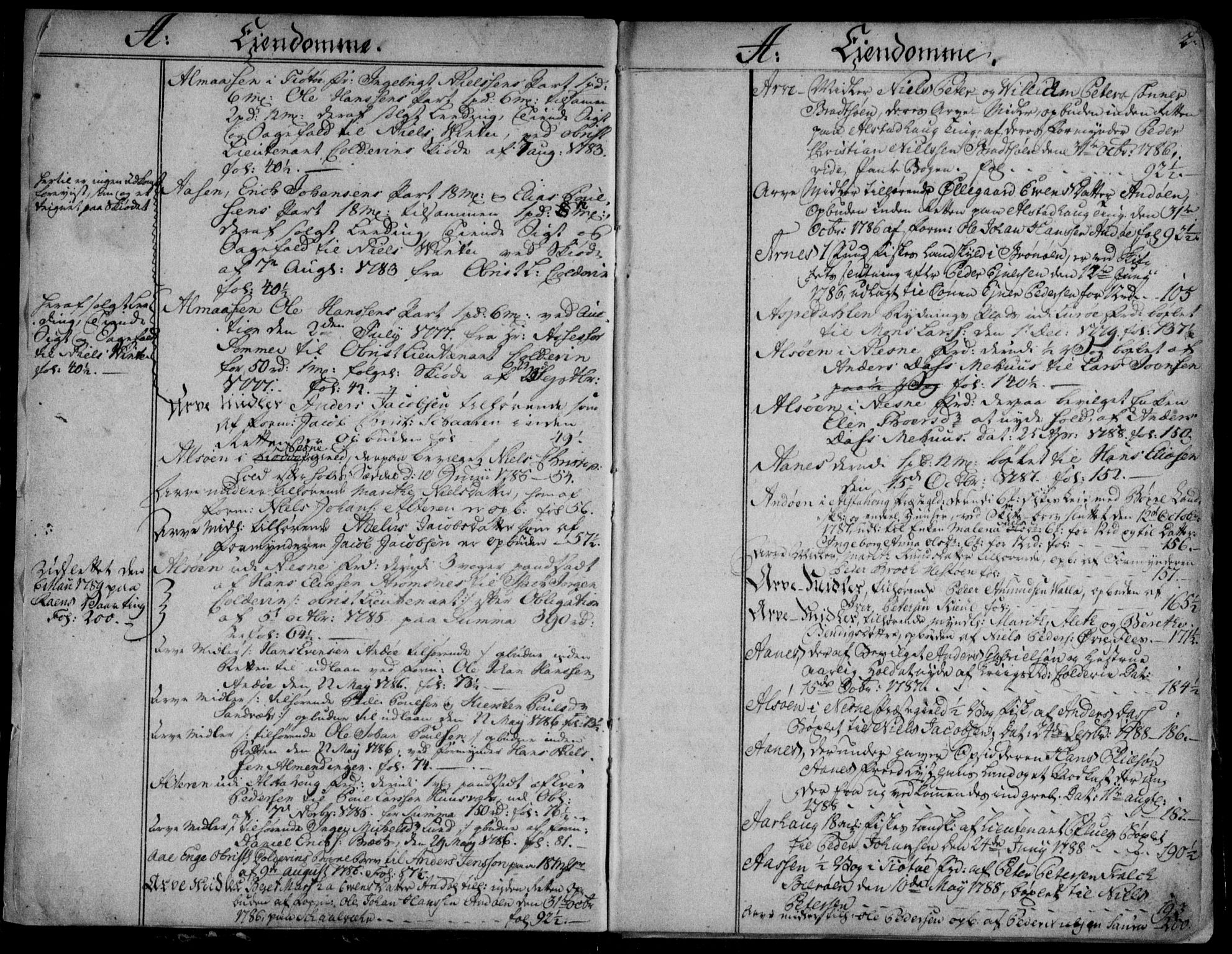 Helgeland sorenskriveri, SAT/A-0004/2/2A/L0003: Mortgage register no. 3, 1783-1792, p. 2