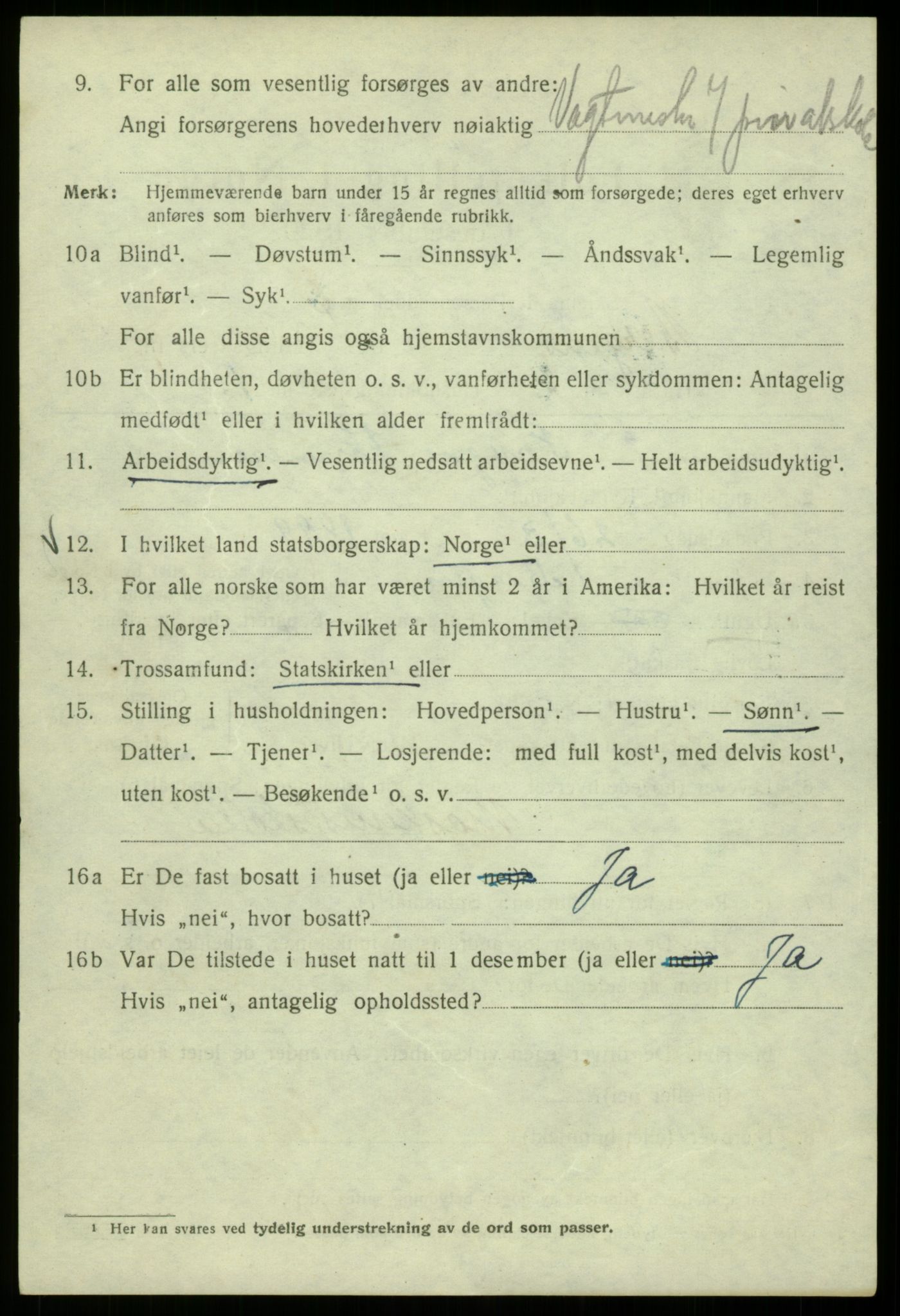 SAB, 1920 census for Bergen, 1920, p. 71358