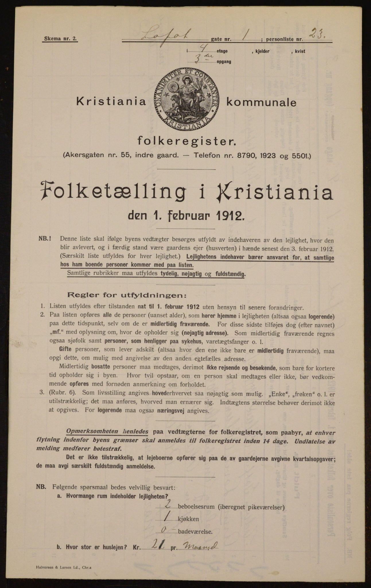 OBA, Municipal Census 1912 for Kristiania, 1912, p. 58757