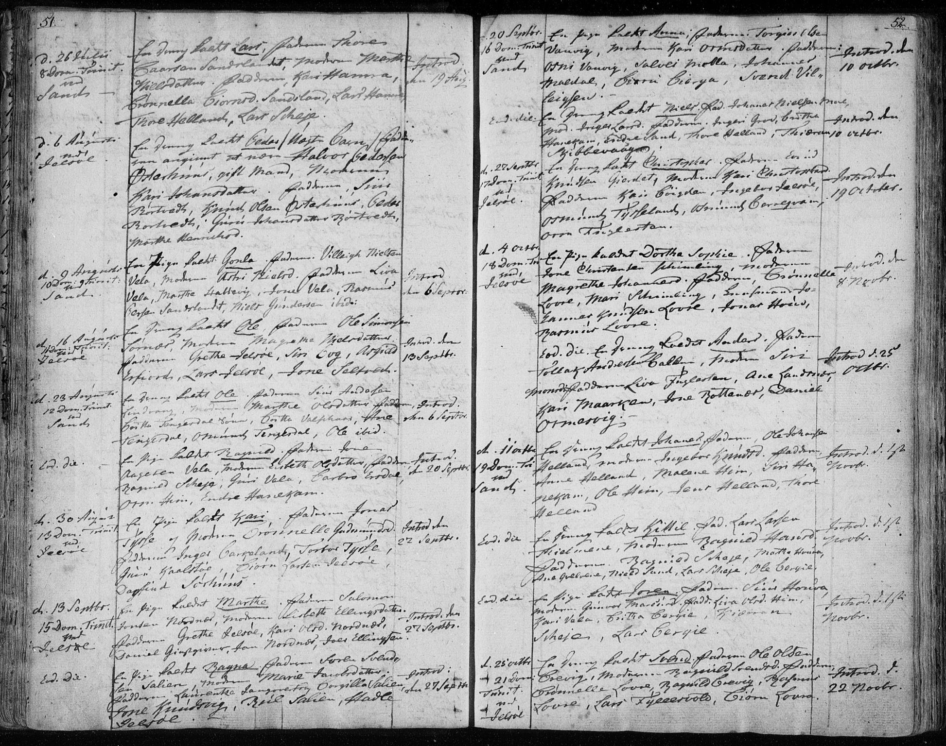 Jelsa sokneprestkontor, AV/SAST-A-101842/01/IV: Parish register (official) no. A 4, 1796-1816, p. 51-52