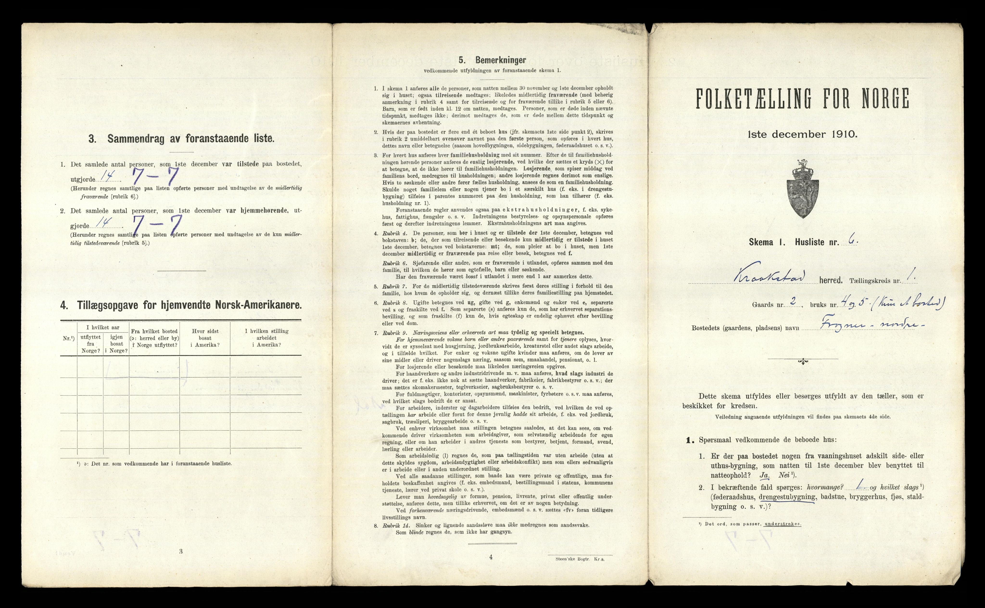 RA, 1910 census for Kråkstad, 1910, p. 45