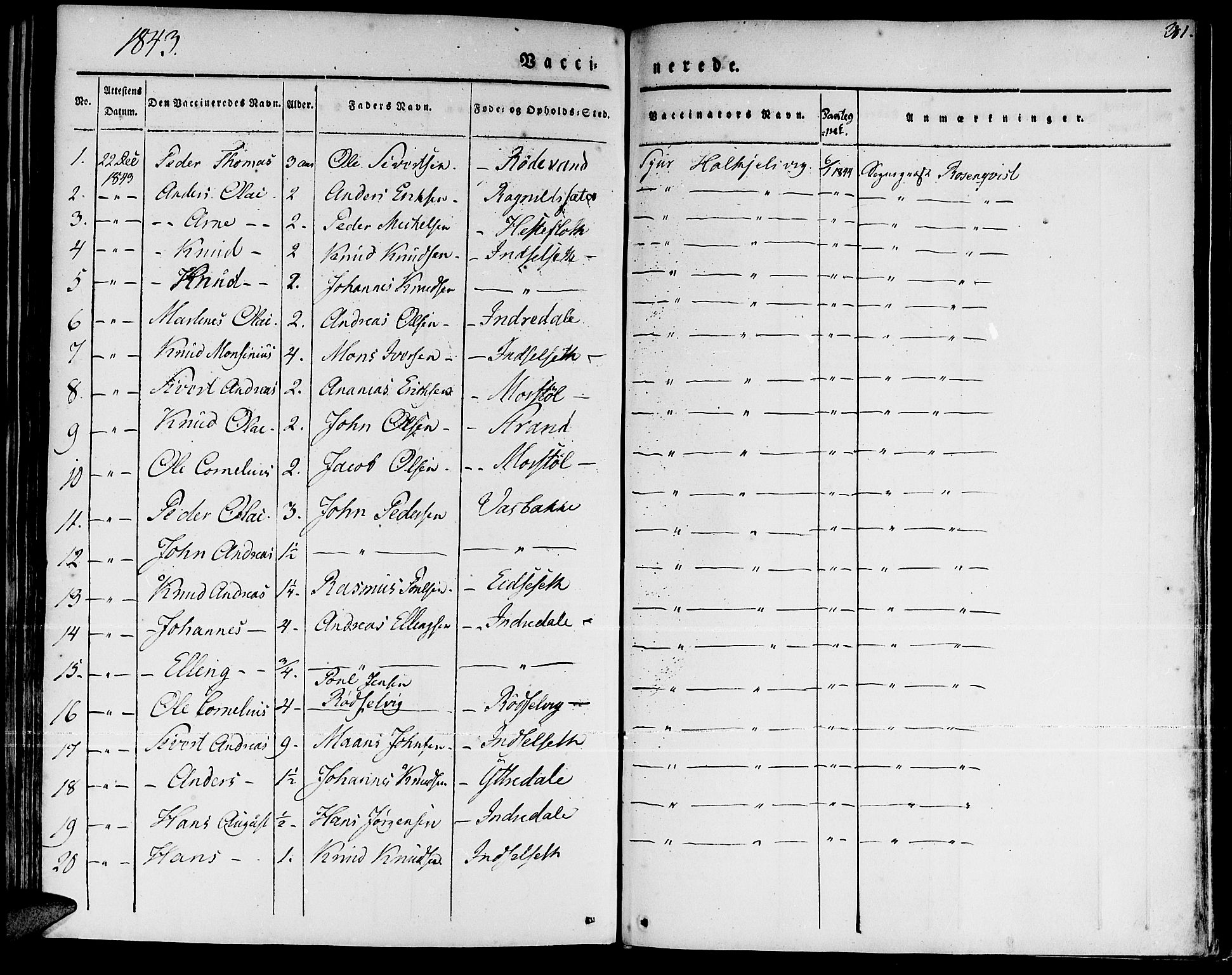 Ministerialprotokoller, klokkerbøker og fødselsregistre - Møre og Romsdal, AV/SAT-A-1454/511/L0139: Parish register (official) no. 511A06, 1831-1850, p. 281