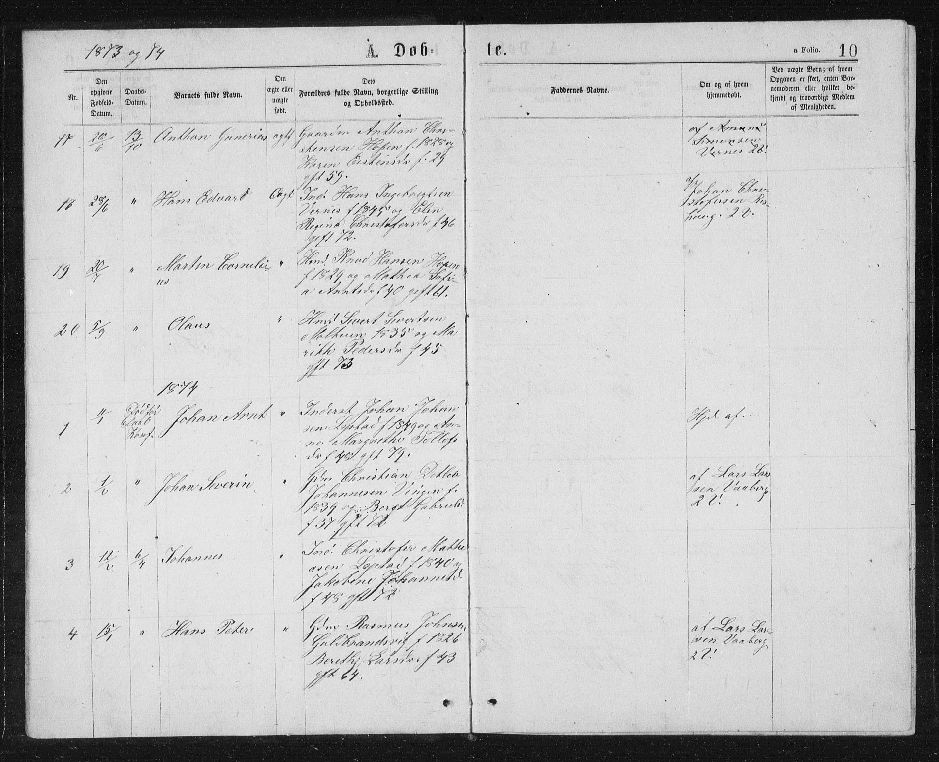 Ministerialprotokoller, klokkerbøker og fødselsregistre - Sør-Trøndelag, SAT/A-1456/662/L0756: Parish register (copy) no. 662C01, 1869-1891, p. 10