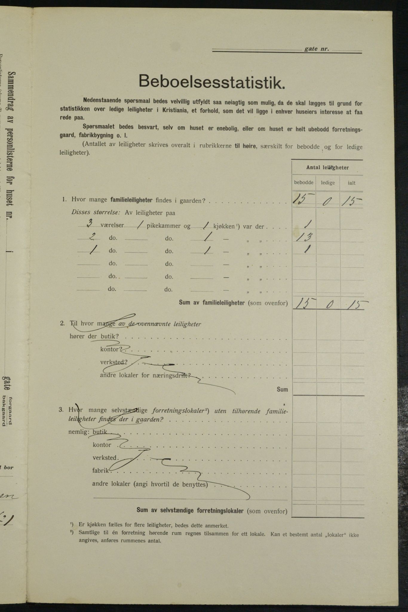 OBA, Municipal Census 1913 for Kristiania, 1913, p. 4878