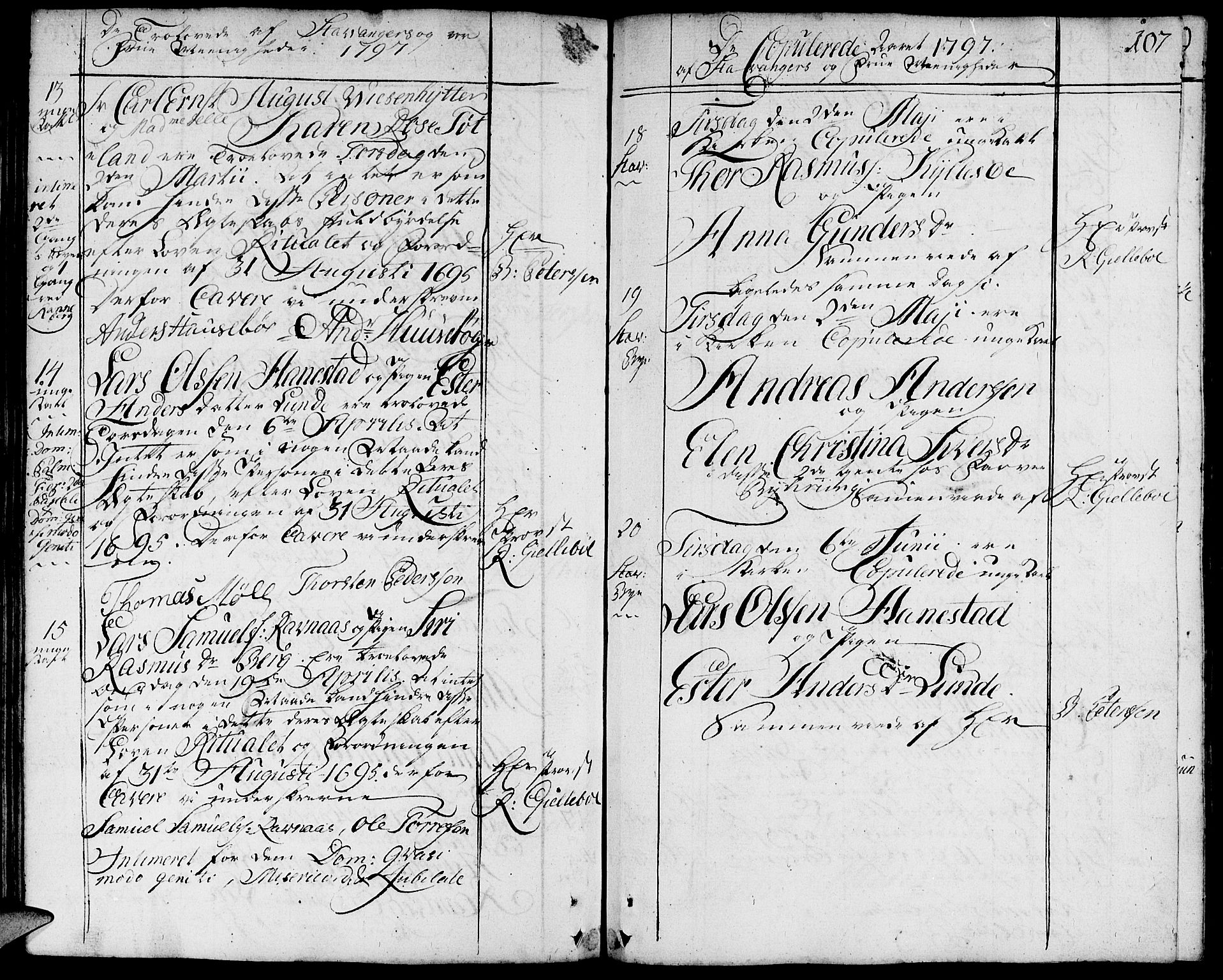 Domkirken sokneprestkontor, AV/SAST-A-101812/001/30/30BA/L0006: Parish register (official) no. A 6, 1783-1815, p. 107