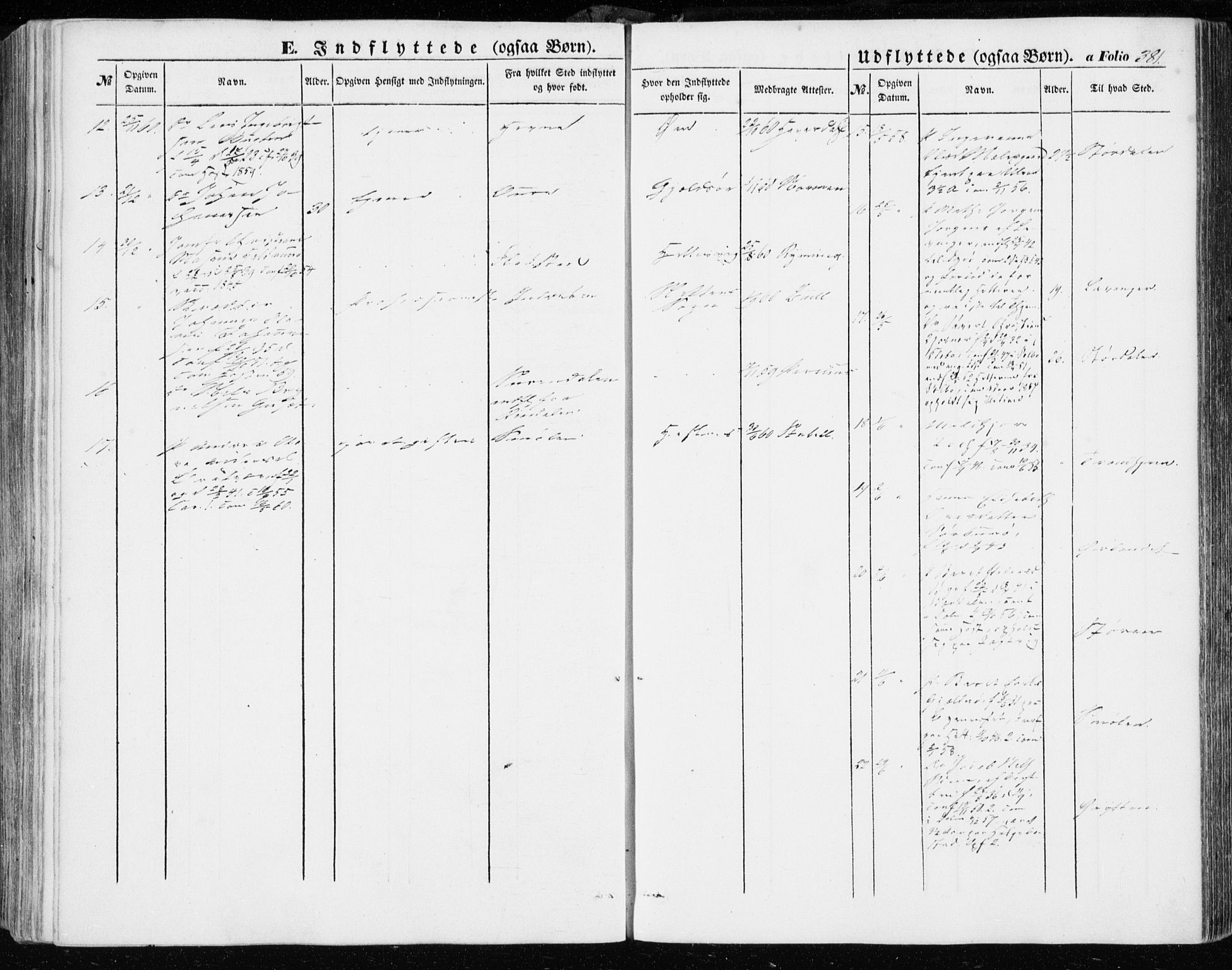 Ministerialprotokoller, klokkerbøker og fødselsregistre - Sør-Trøndelag, SAT/A-1456/634/L0530: Parish register (official) no. 634A06, 1852-1860, p. 381