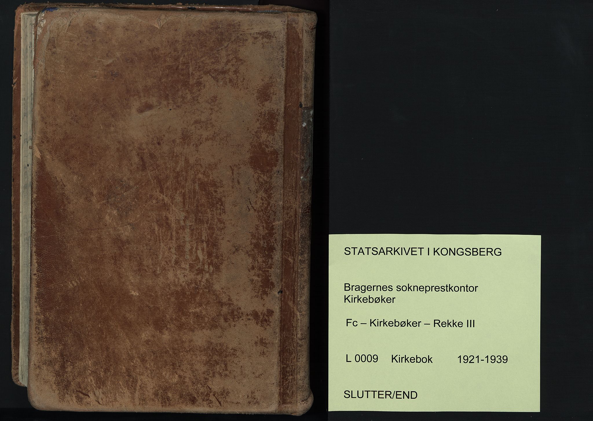 Bragernes kirkebøker, AV/SAKO-A-6/F/Fc/L0009: Parish register (official) no. III 9, 1921-1939