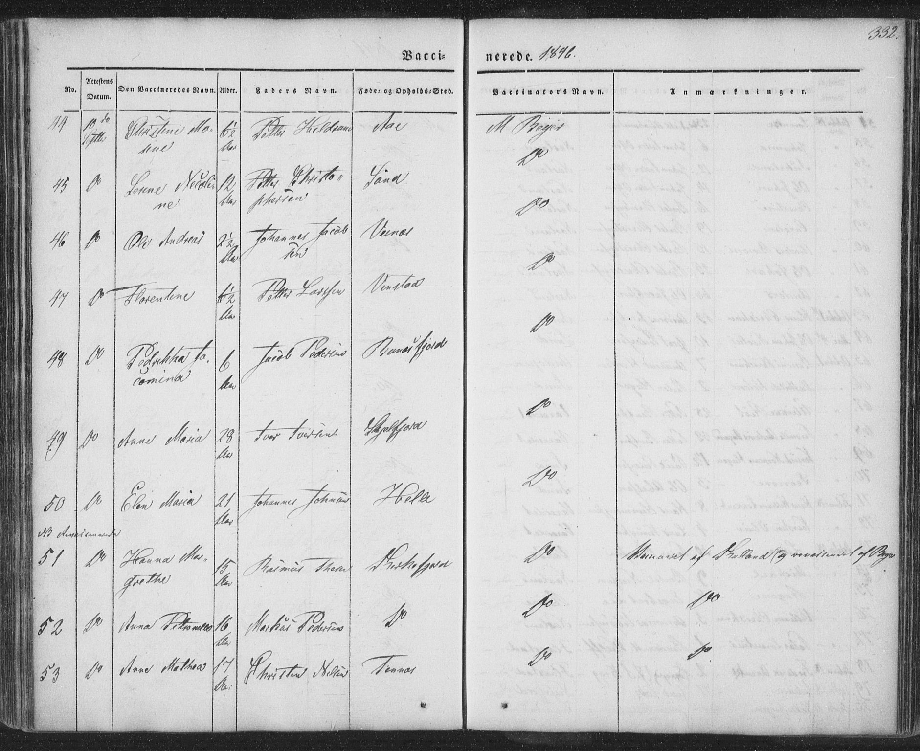 Ministerialprotokoller, klokkerbøker og fødselsregistre - Nordland, SAT/A-1459/885/L1202: Parish register (official) no. 885A03, 1838-1859, p. 332