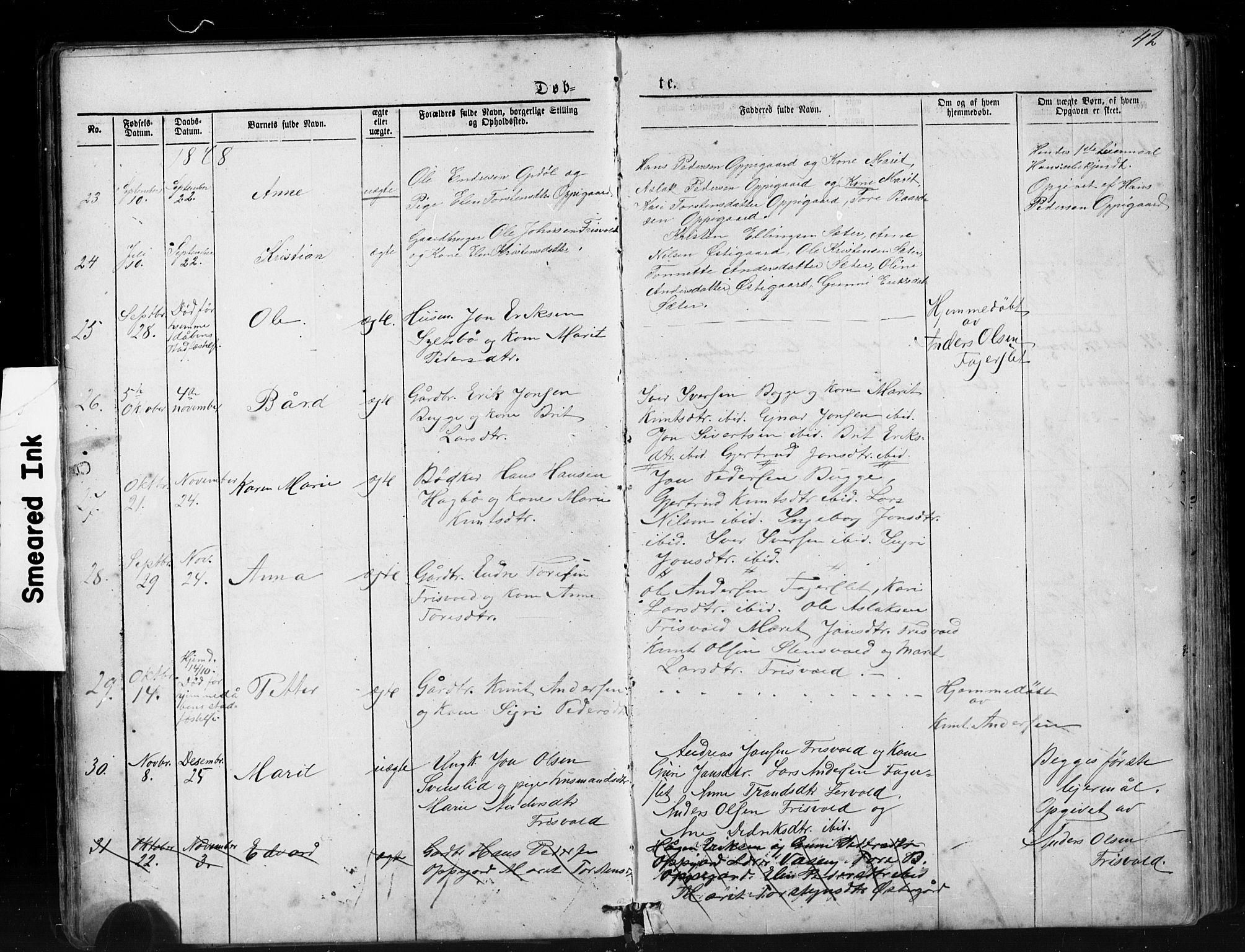 Ministerialprotokoller, klokkerbøker og fødselsregistre - Møre og Romsdal, AV/SAT-A-1454/552/L0638: Parish register (copy) no. 552C01, 1867-1902, p. 42