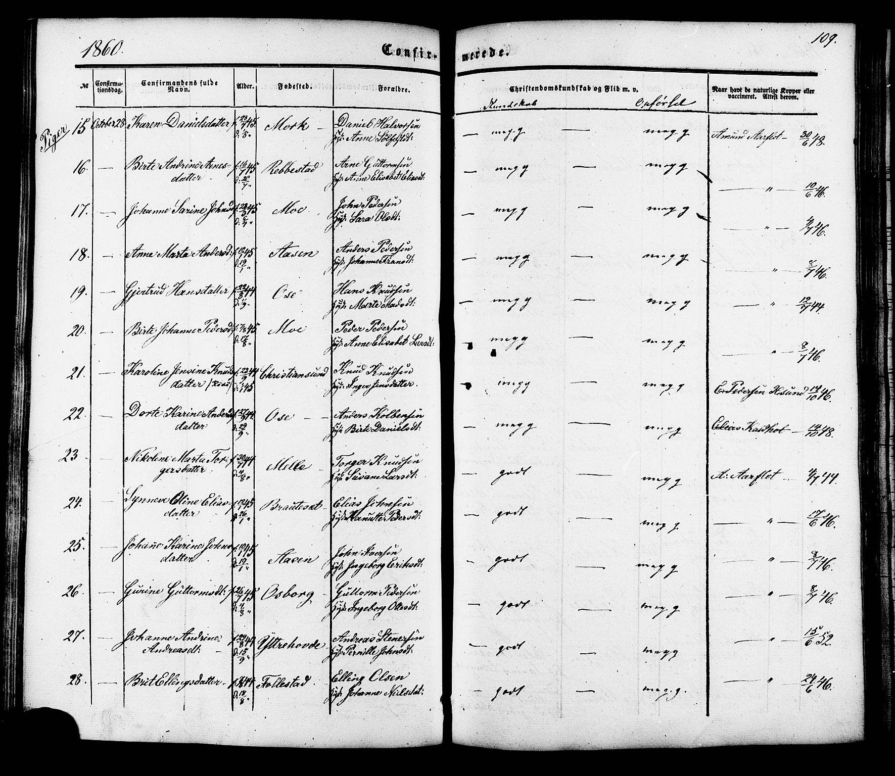 Ministerialprotokoller, klokkerbøker og fødselsregistre - Møre og Romsdal, AV/SAT-A-1454/513/L0175: Parish register (official) no. 513A02, 1856-1877, p. 109