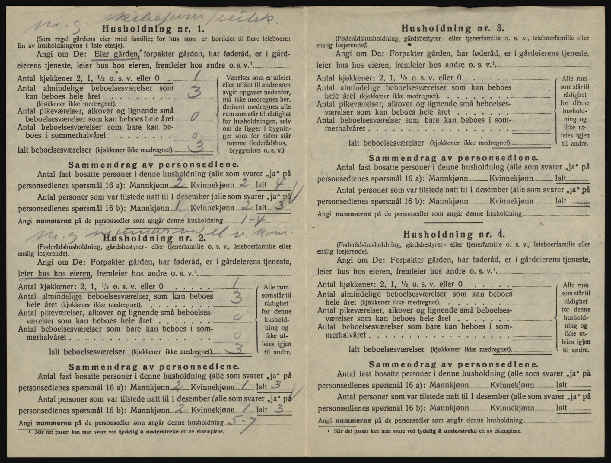 SAO, 1920 census for Glemmen, 1920, p. 1244