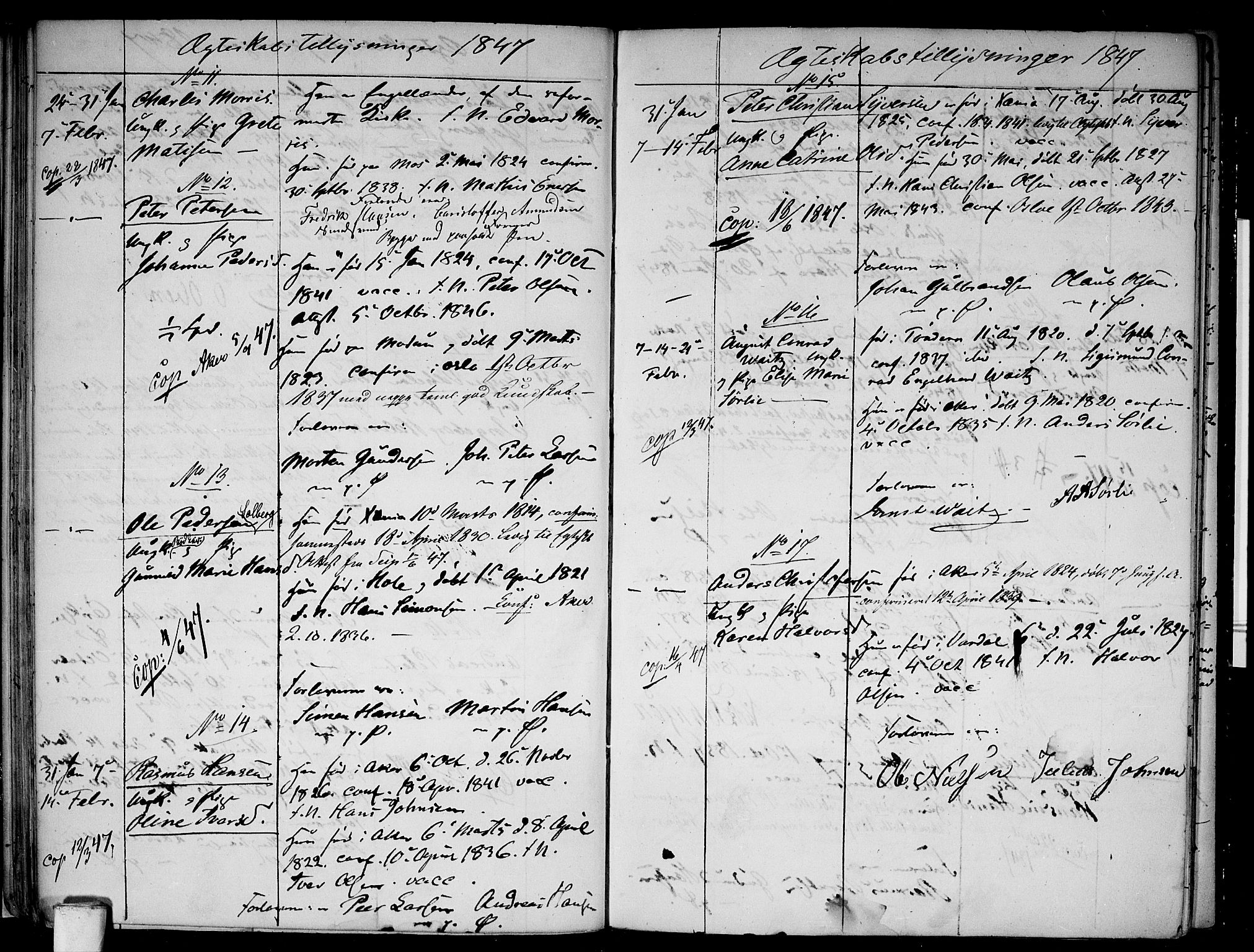 Aker prestekontor kirkebøker, AV/SAO-A-10861/H/L0003: Banns register no. 3, 1845-1848