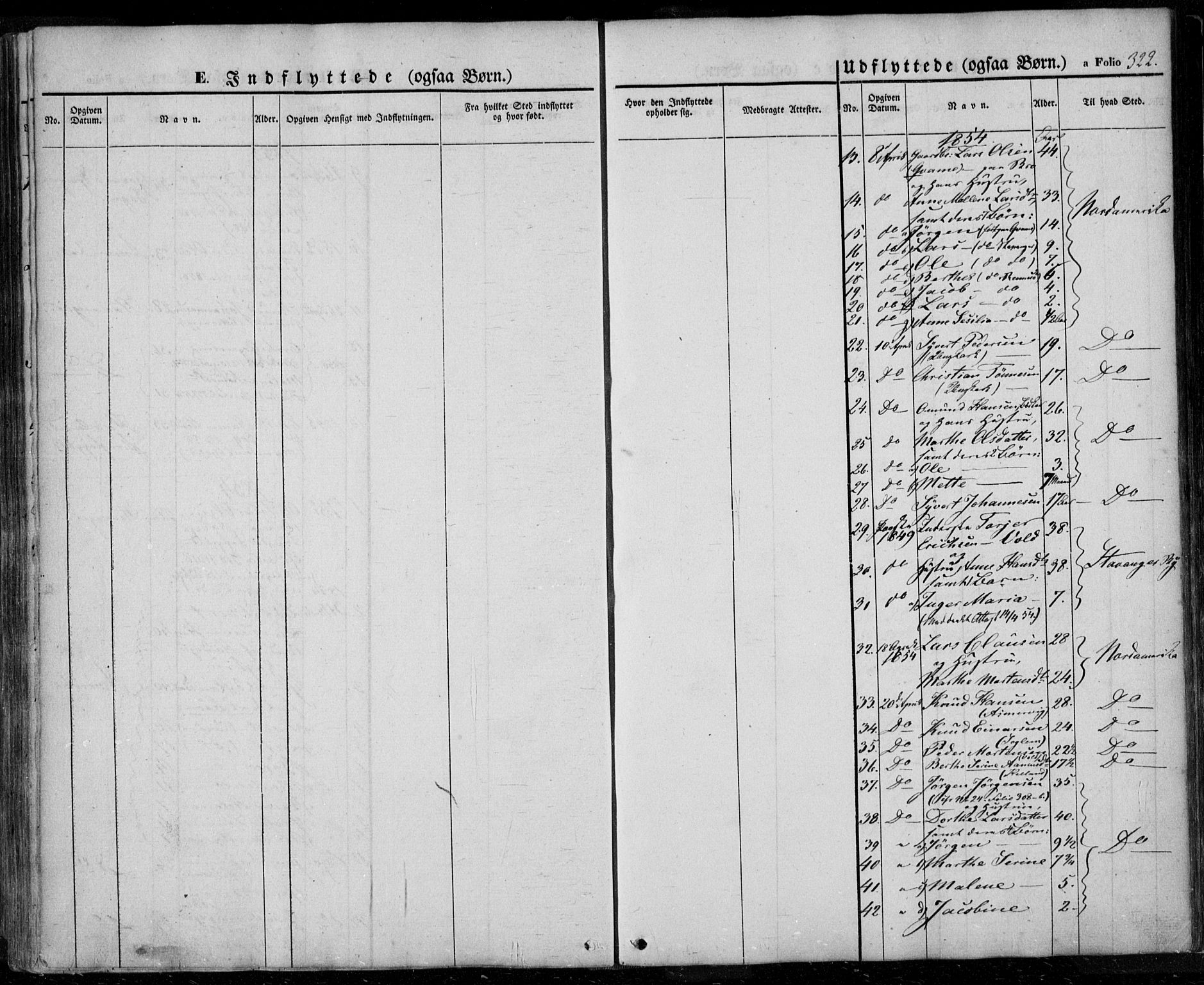 Rennesøy sokneprestkontor, SAST/A -101827/H/Ha/Haa/L0005: Parish register (official) no. A 5, 1838-1859, p. 322