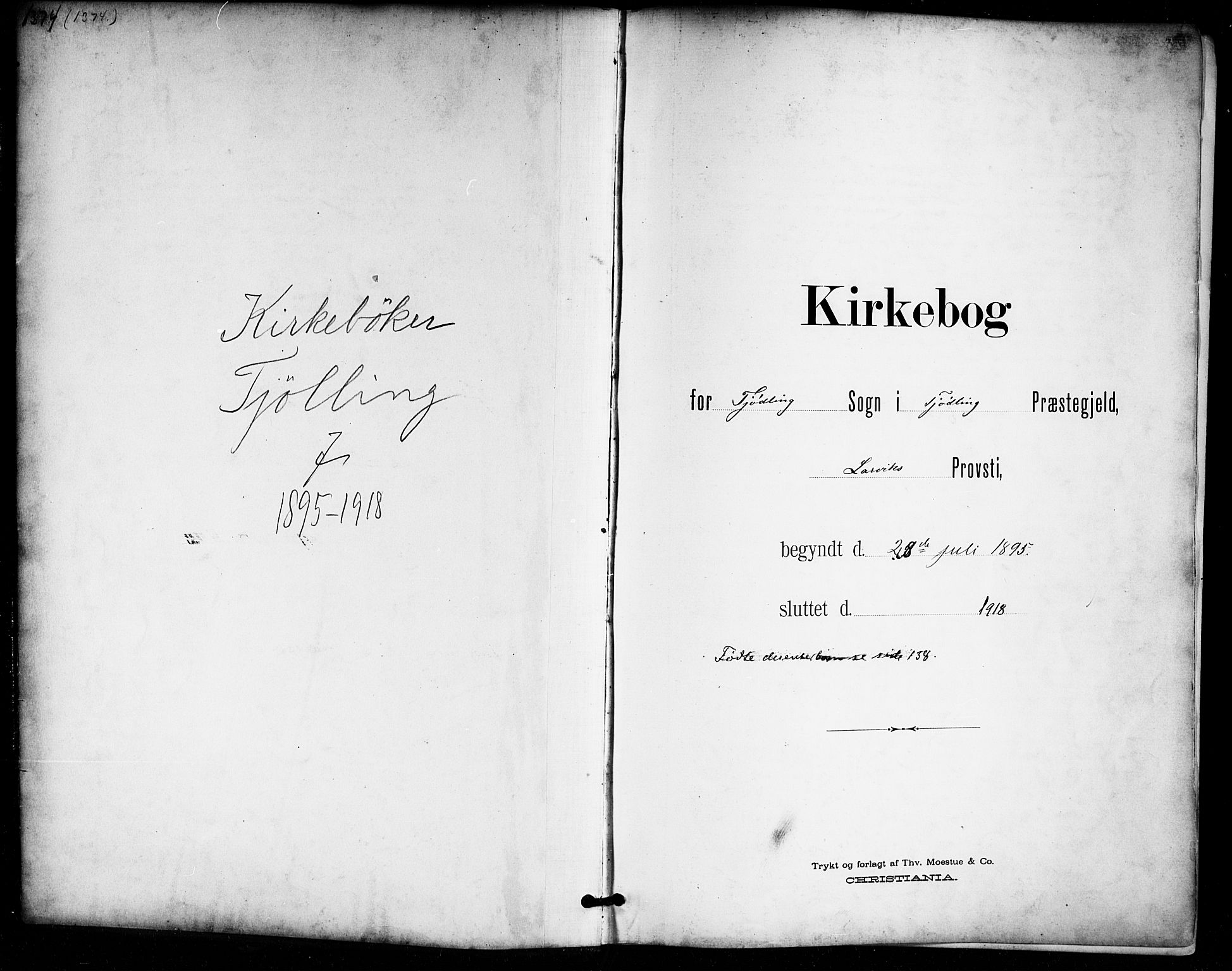 Tjølling kirkebøker, SAKO/A-60/G/Ga/L0002: Parish register (copy) no. 2, 1895-1918