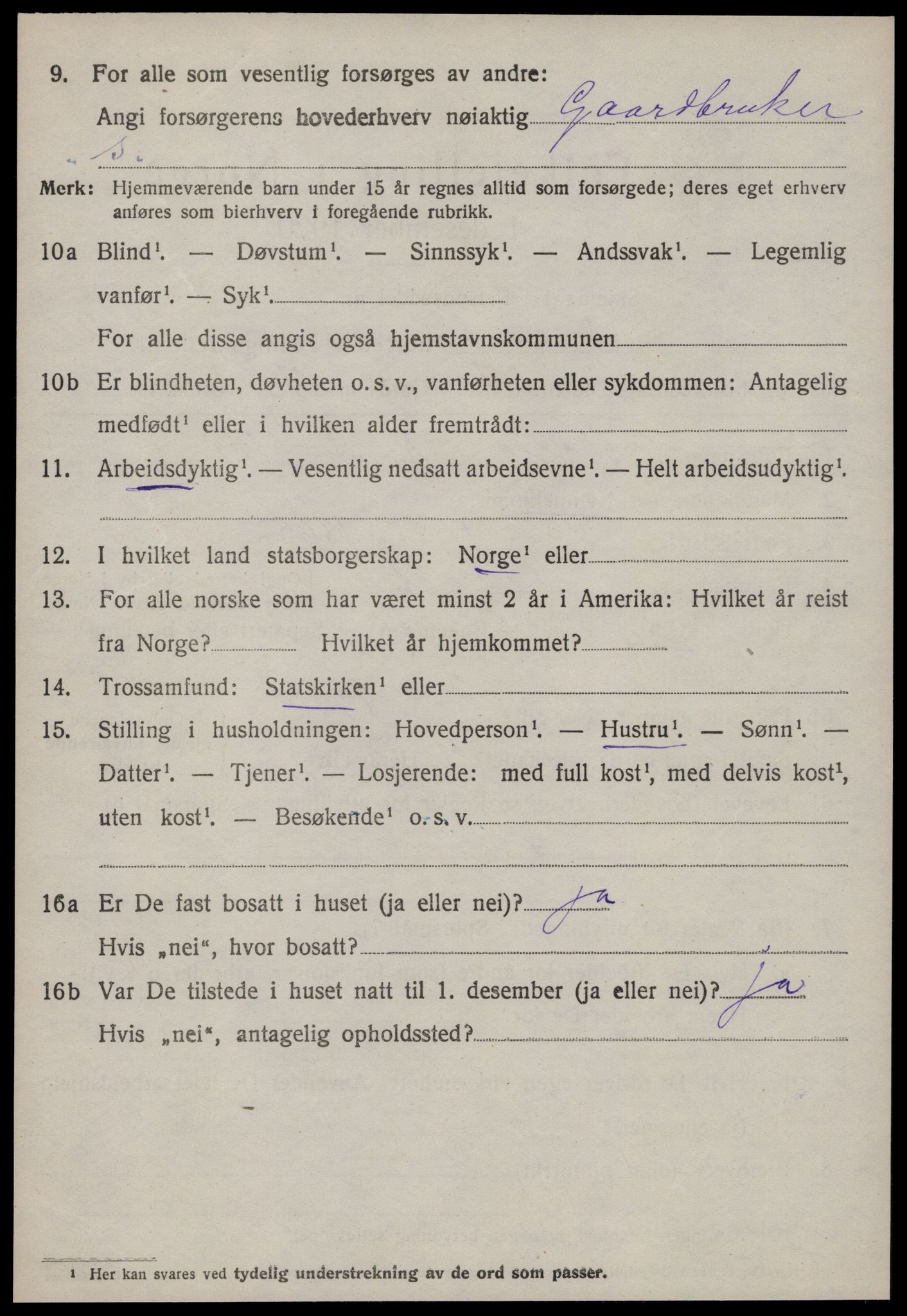 SAT, 1920 census for Nesset, 1920, p. 1089